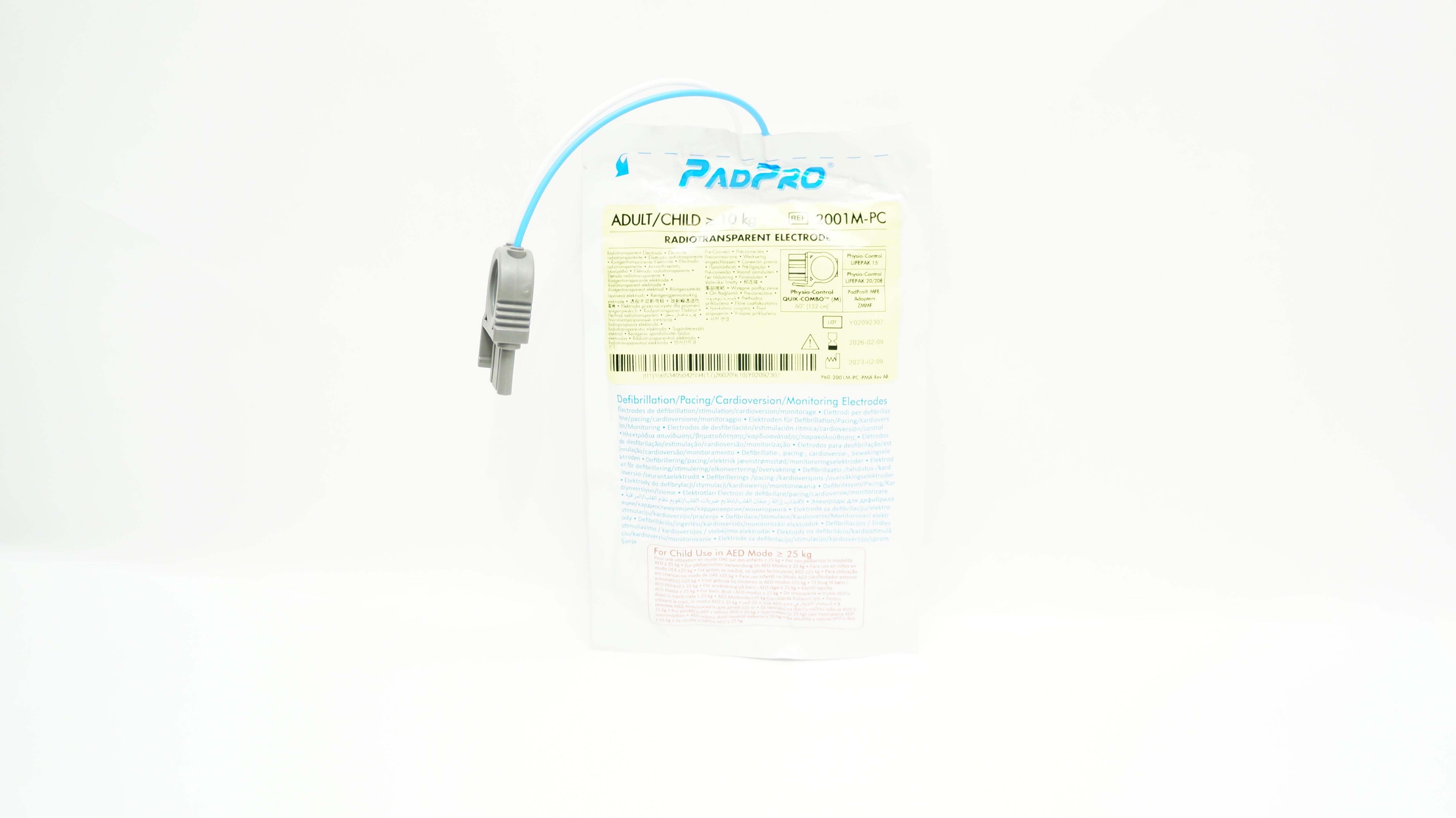 ConMed 2001M-PC Radiotransparent Electrode Adult/Child ≥ 10kg , 60In