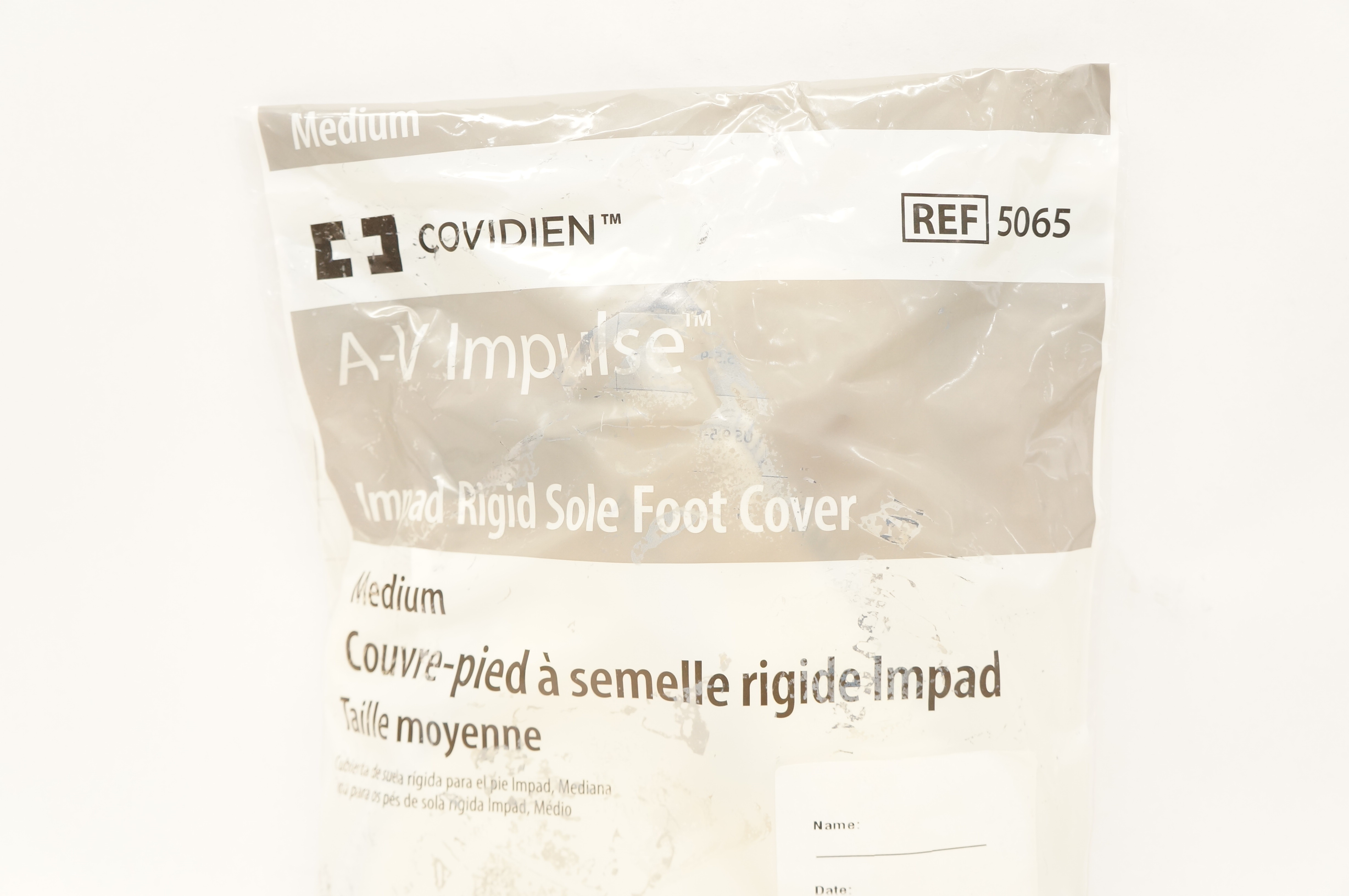 Covidien 5065 A-V Impulse Impad Rigid Sole Foot Cover Medium