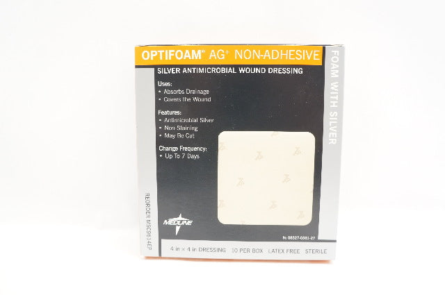 Medline MSC9614EP Silver Antimicrobial Wound Dressing 4 x 4inch - Box of 10