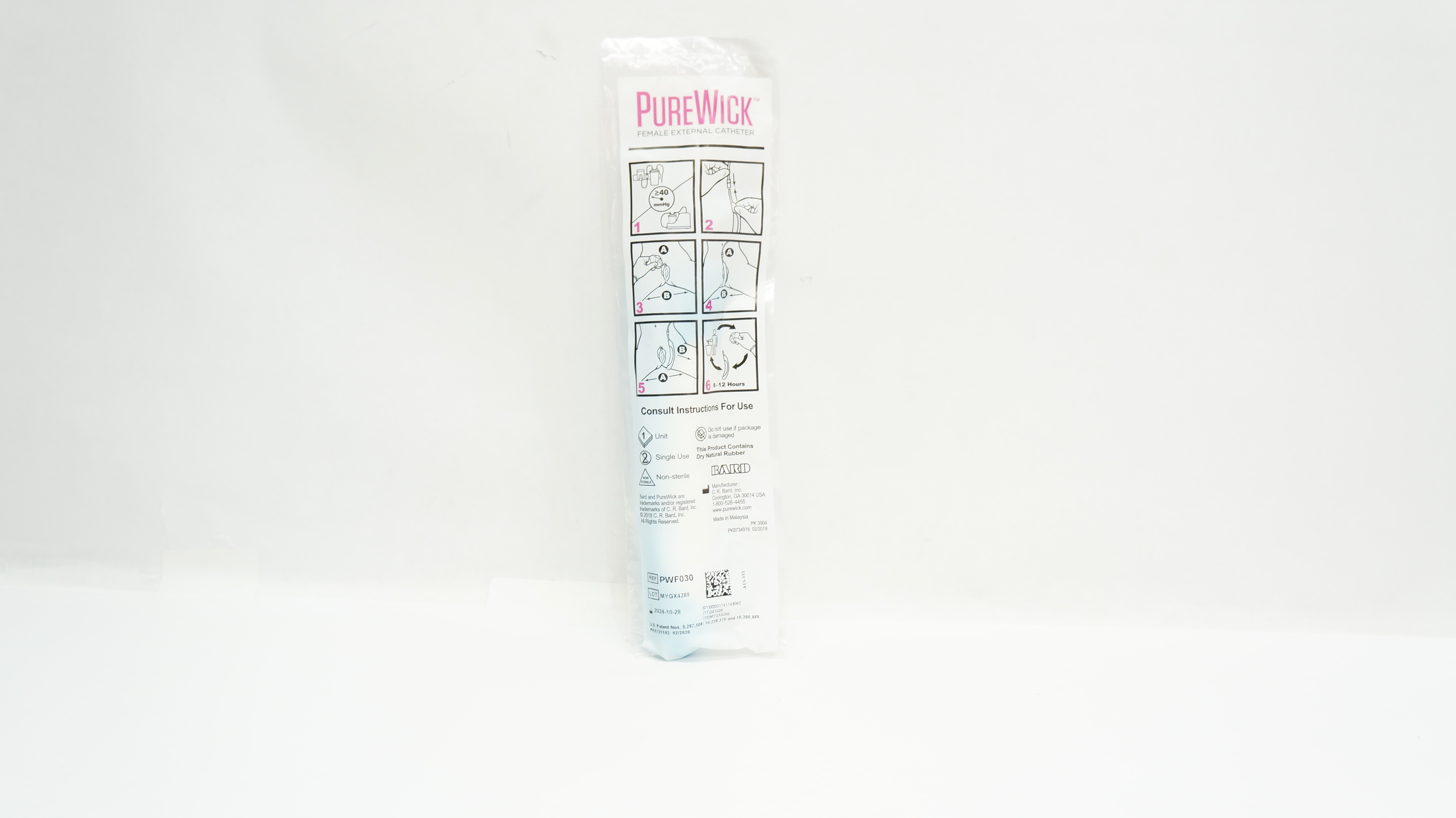 Bard PWF030 PureWick Female External Cath. ≥40 mmHg