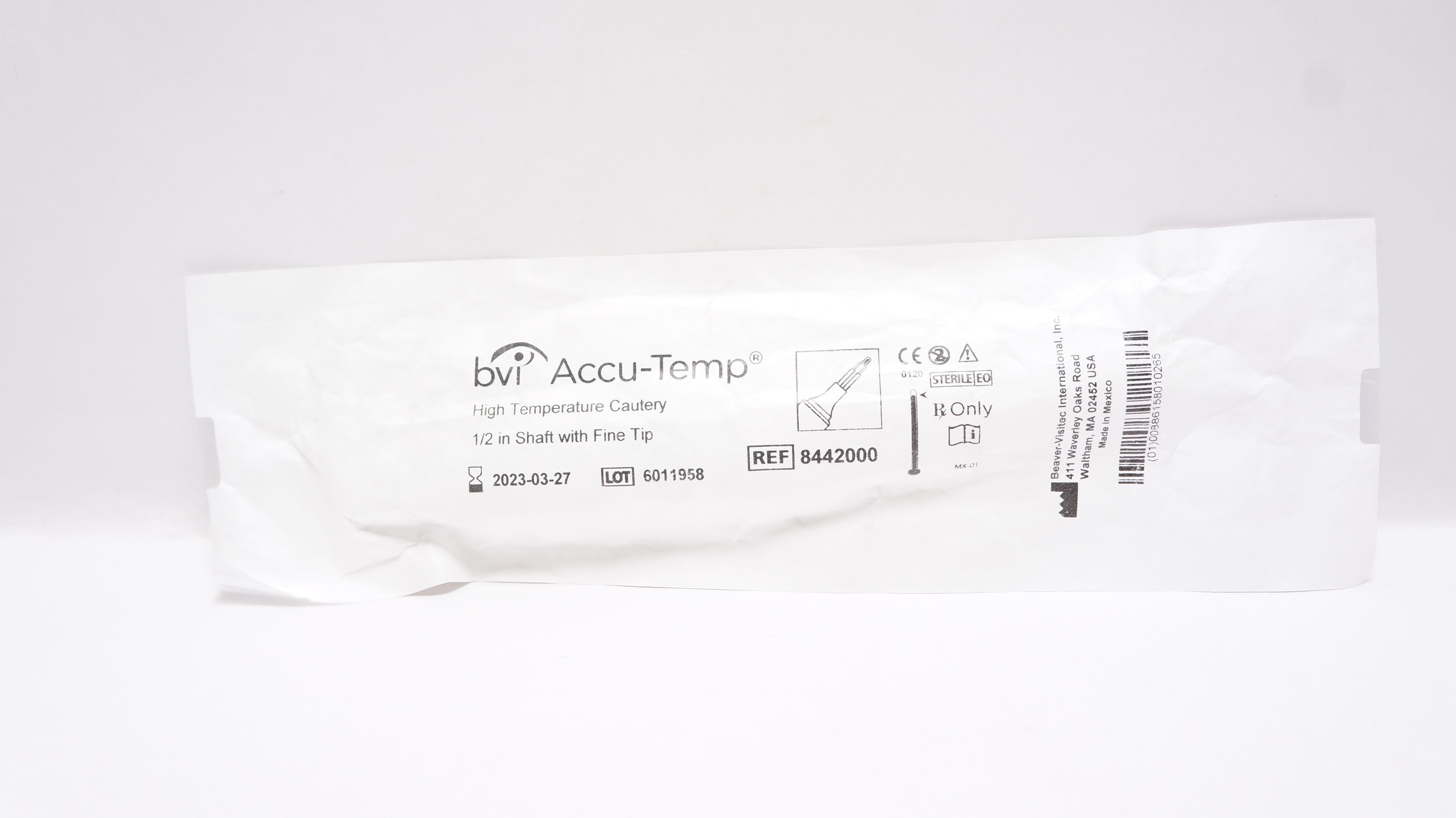 BVI 8442000 Accu-Temp High Temperature Cautery 1/2in Shaft with Fine Tip (x)