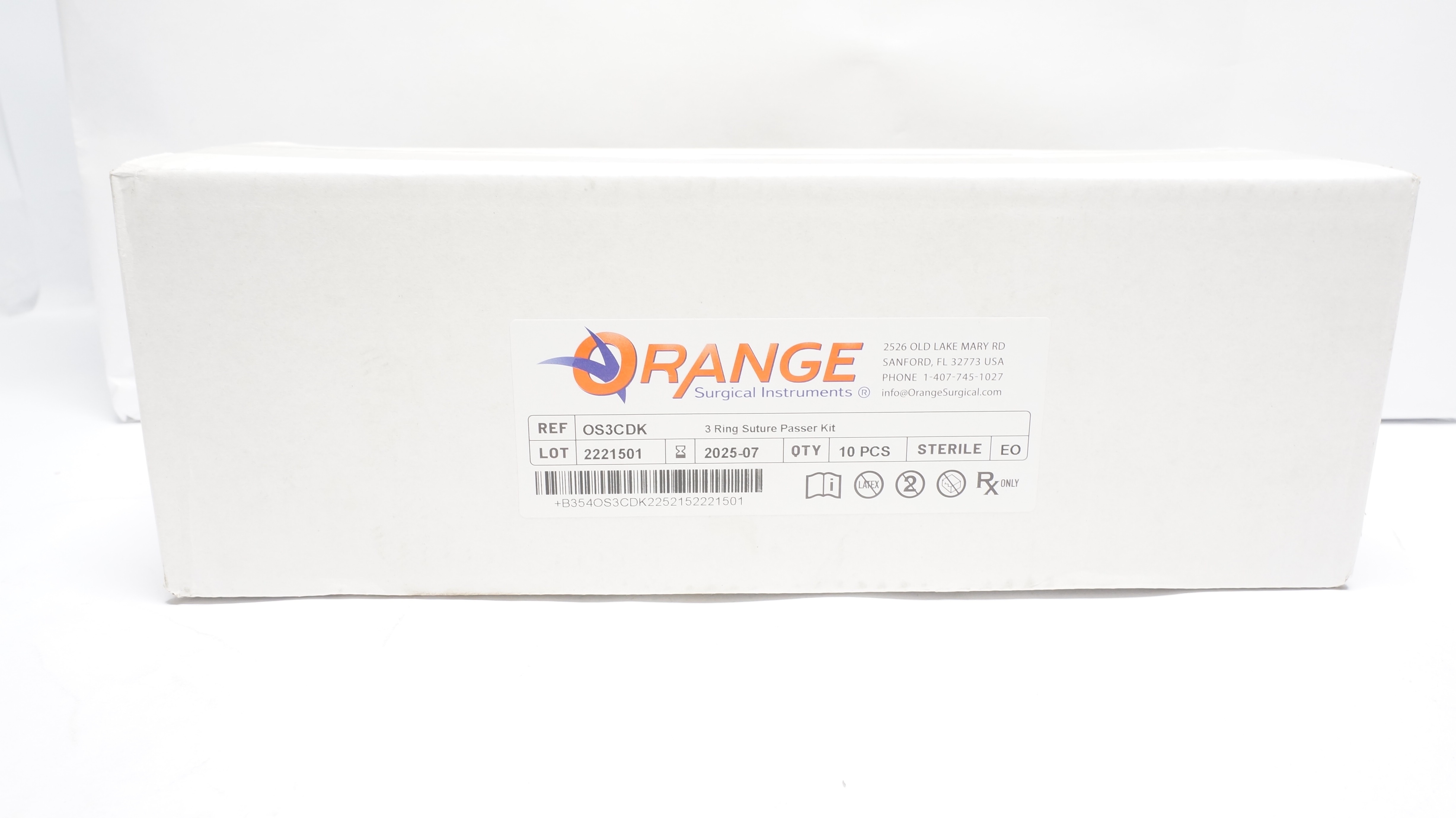 Orange Surgical Instrument OS3CDK 3 RIng Suture Passer Kit - Box of 10 (x)