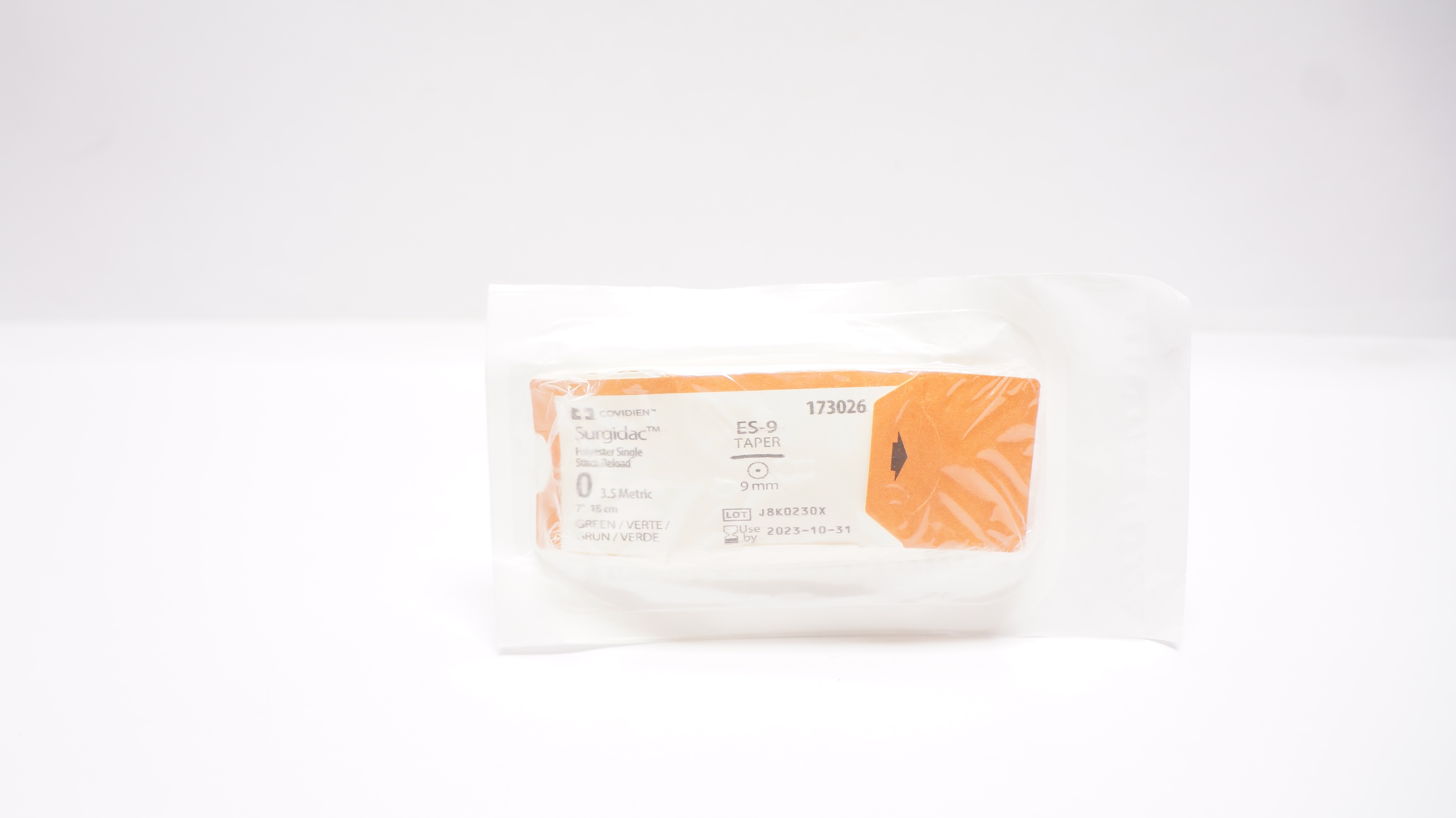 Covidien 173026 Surgidac 0 Polyester Single Stitch Reload ES-9 7in.(x)
