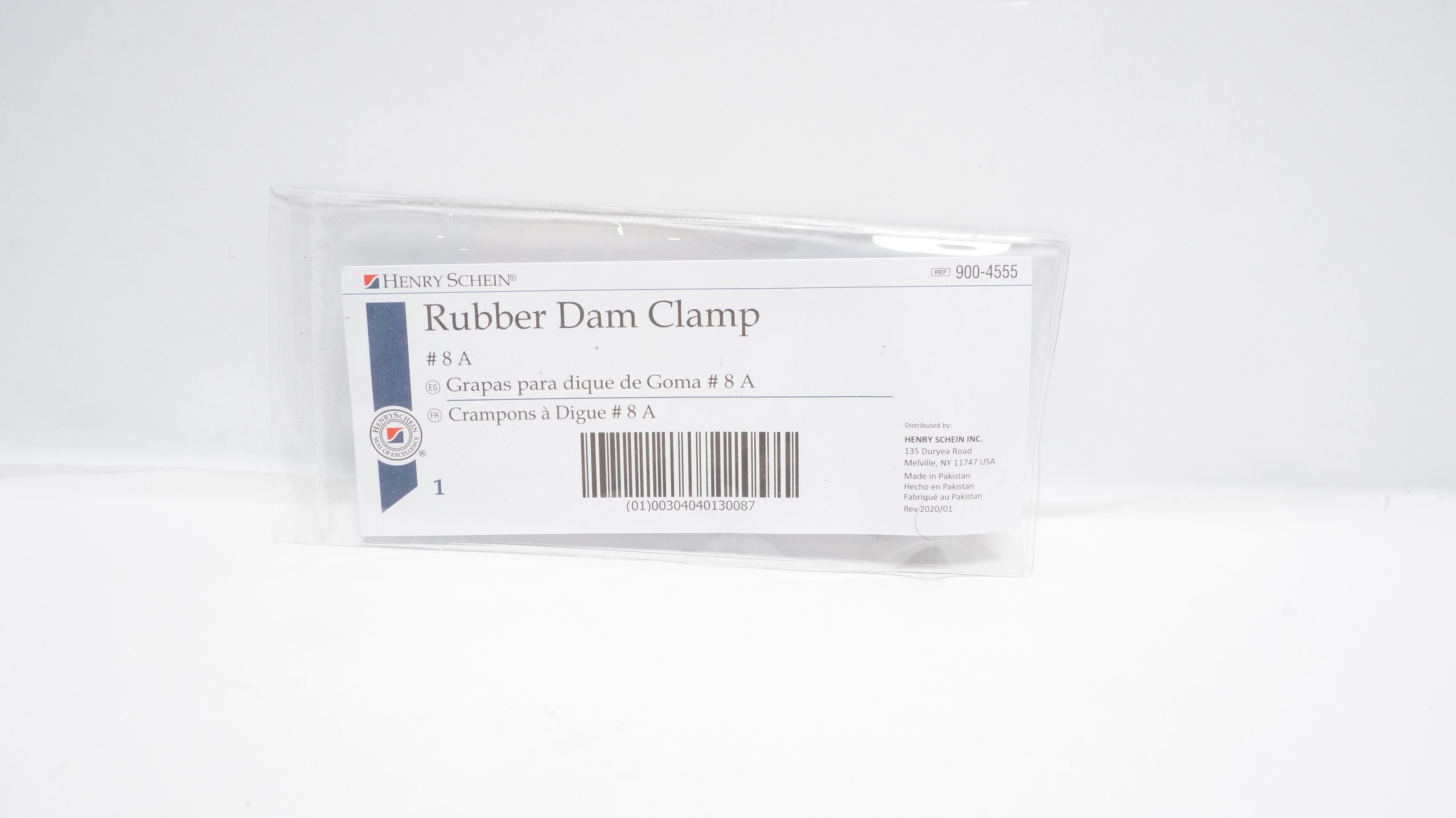 Henry Schein 900-4555 Rubber Dam Clamp #8 A