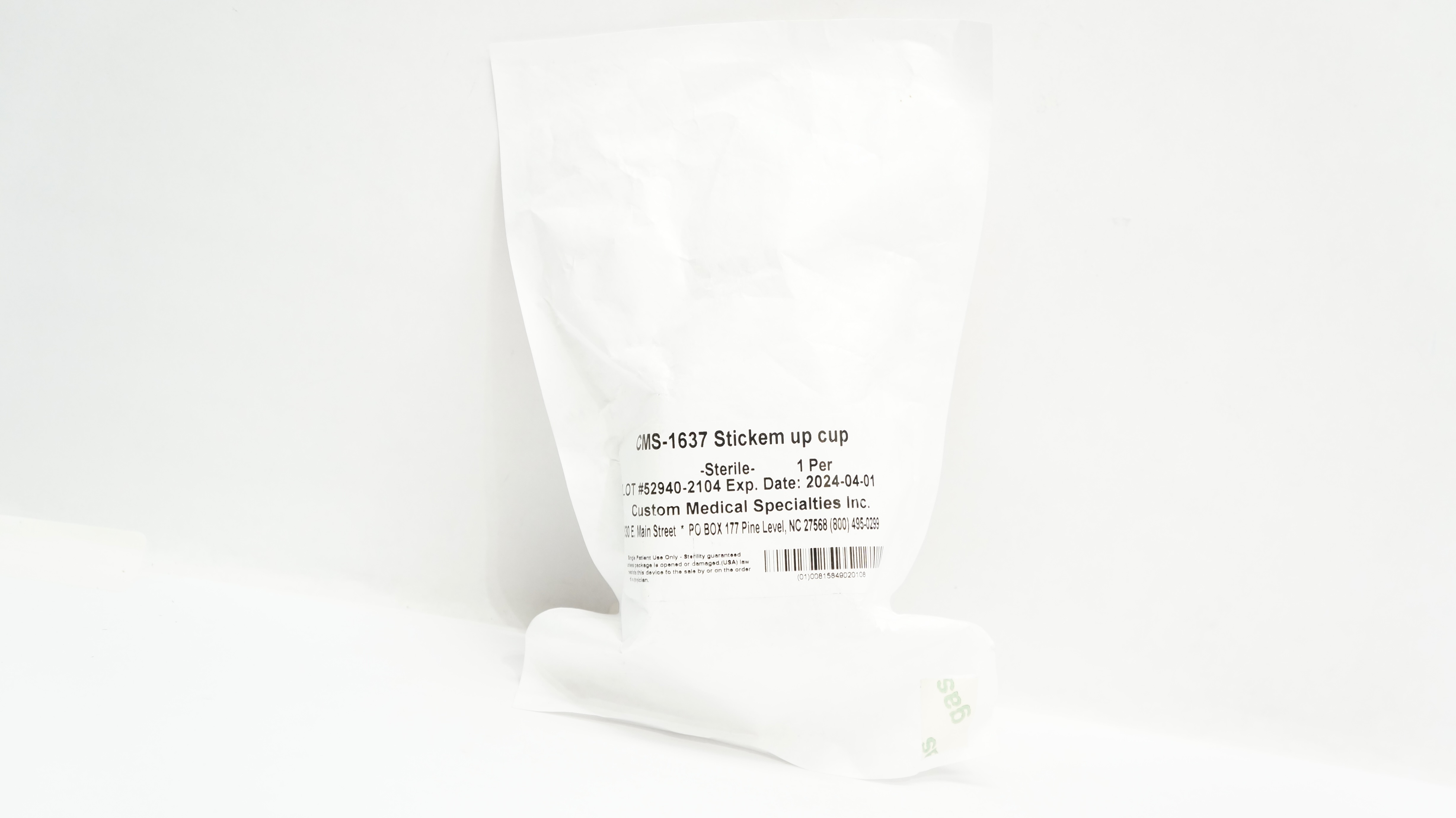 Custom Medical Specialties CMS-1637 Stick'emUp Sharps Collection System Sterile