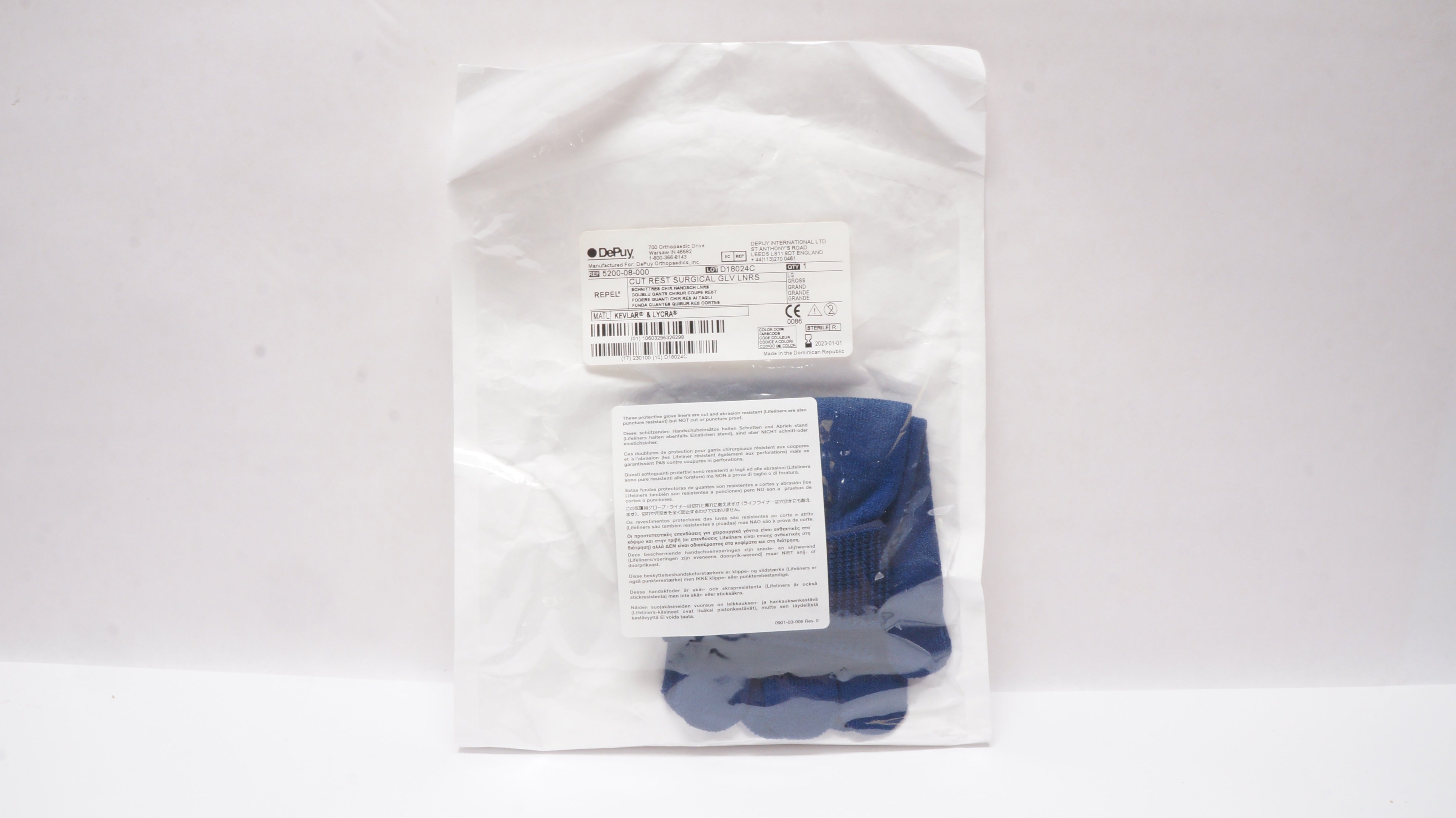 DePuy 5200-08-000 Cut Rest Surgical Glove Liners (x)