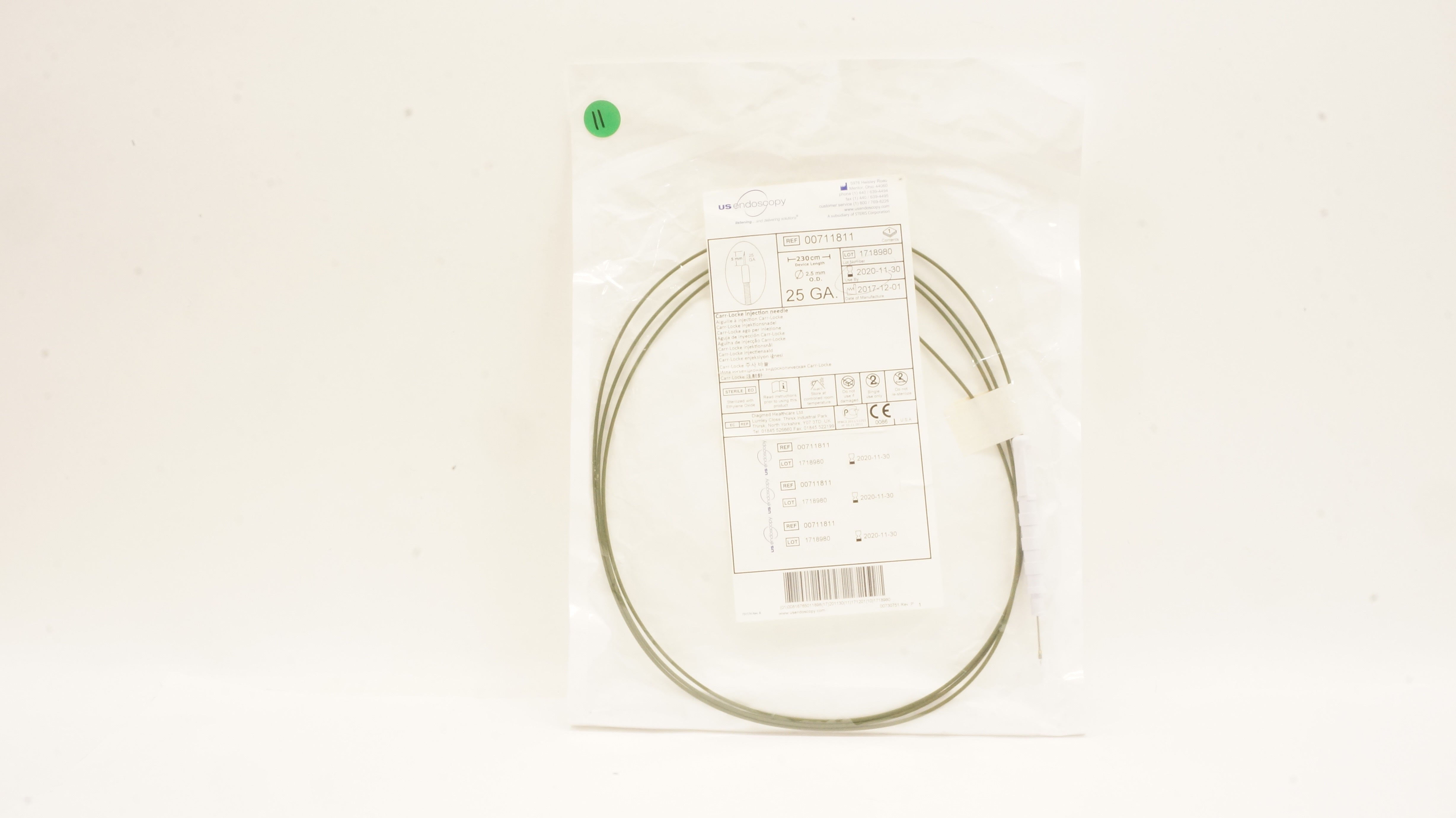 US Endoscopy 00711811 Carr-Locke Injection Ndle 25GA x 230cm x 2.5mm (x)