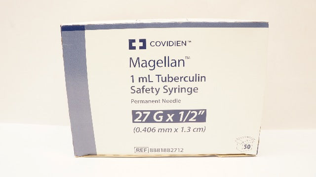 Covidien 8881882712 Magellan 1mL Tuberculin Syringe 27Gx1/2 in (x) - Box of 50