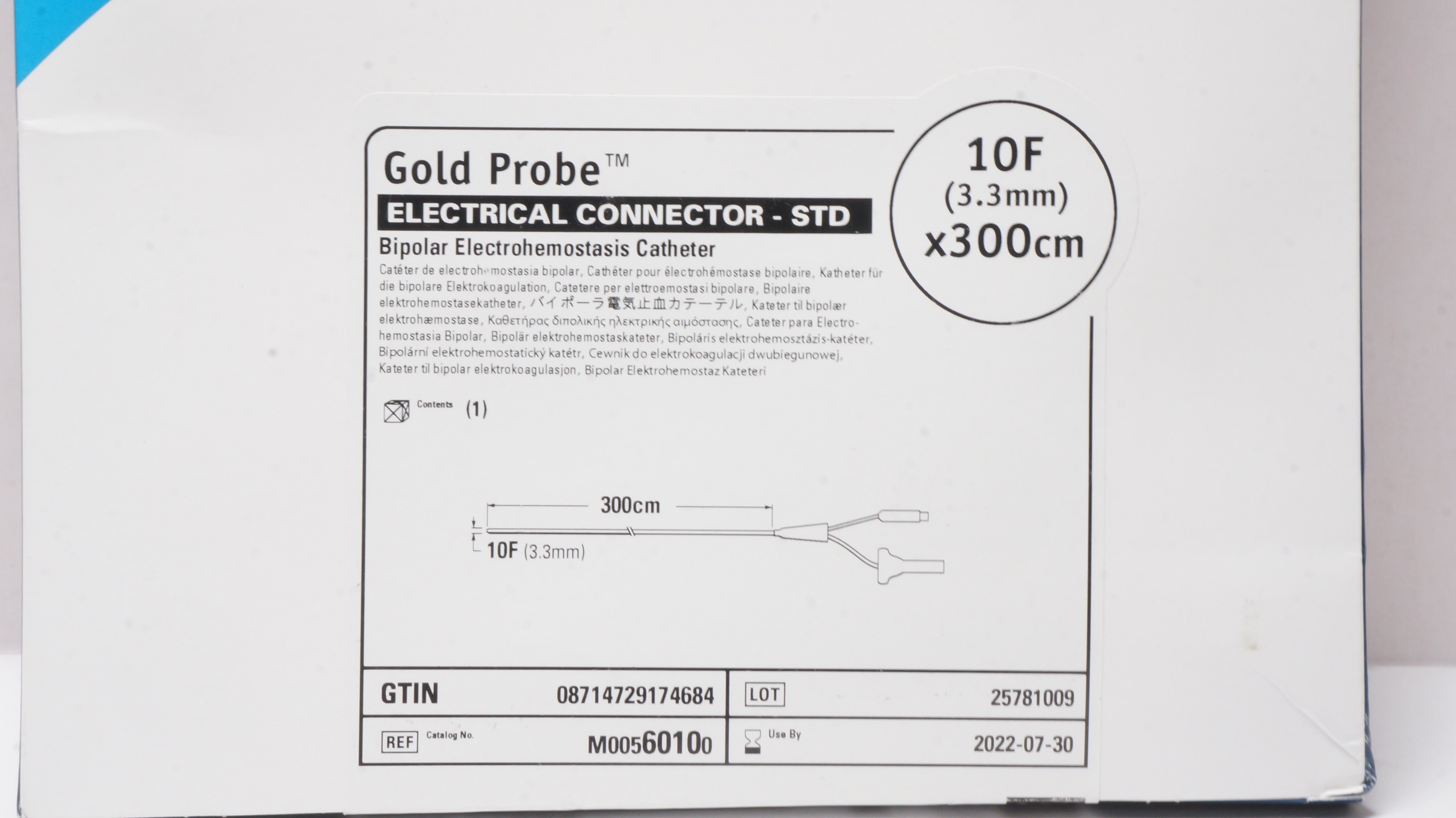 Boston Scientific M00560100 Gold Probe Electrohemostasis Cath. 10F x 300cm (x)
