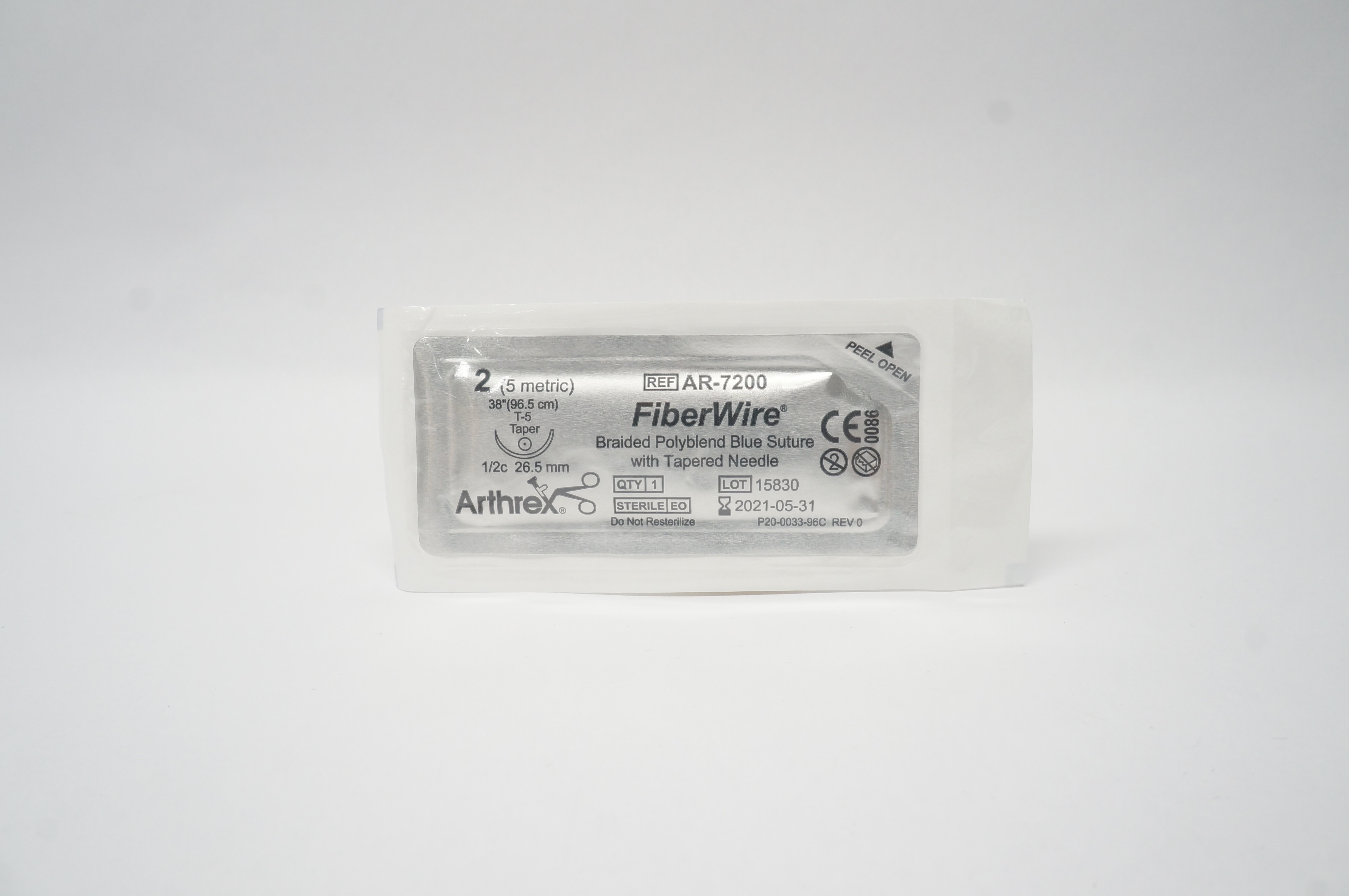 Arthrex AR-7200 2 FiberWire T-5 26.5mm 1/2c Taper, 38inch (x)