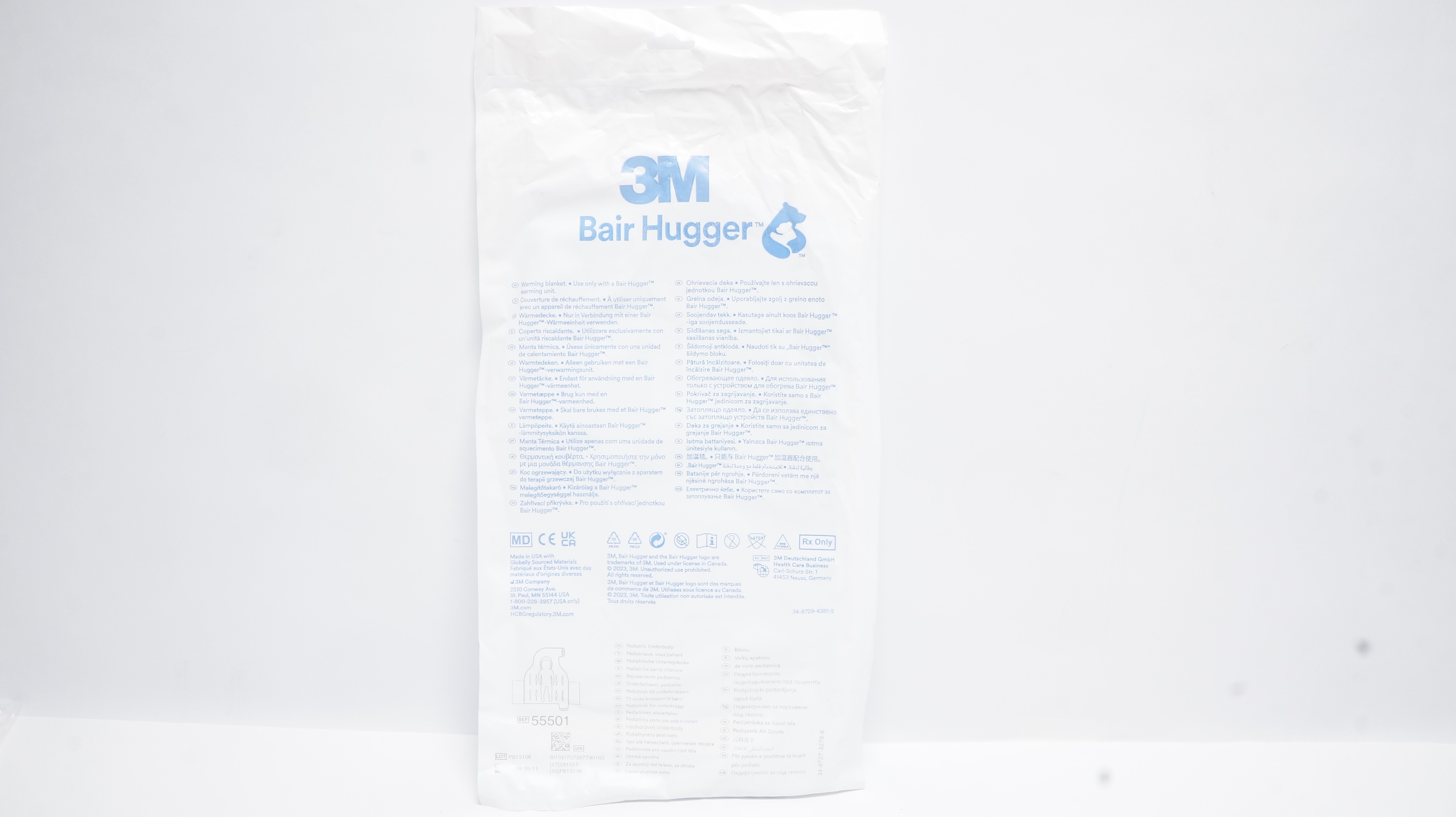 3M Bair Hugger 55501 Pediatric Underbody Warming Blanket