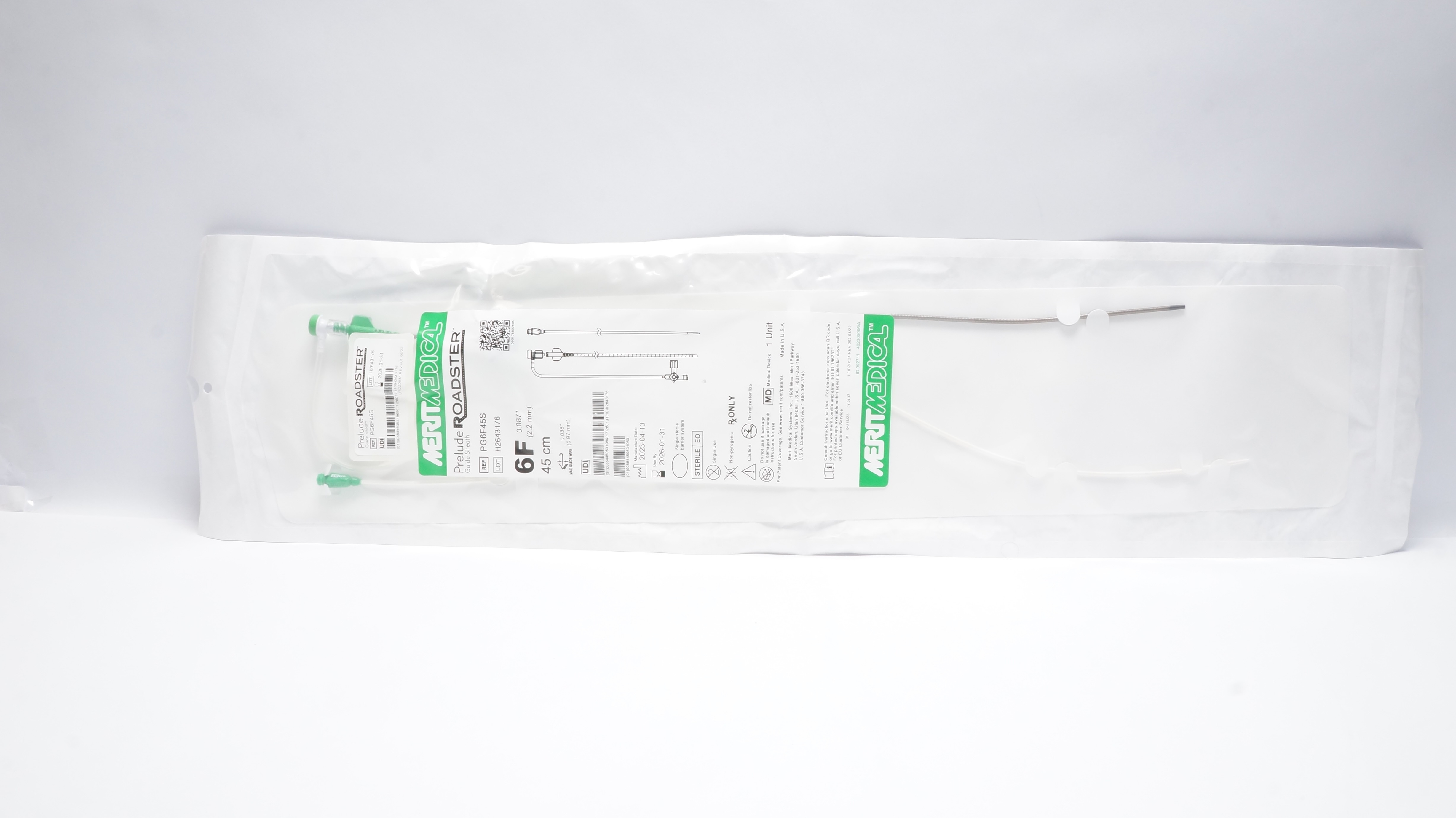 Merit Medical PG6F45S Prelude Roadster Guide Sheath 6F x 45cm