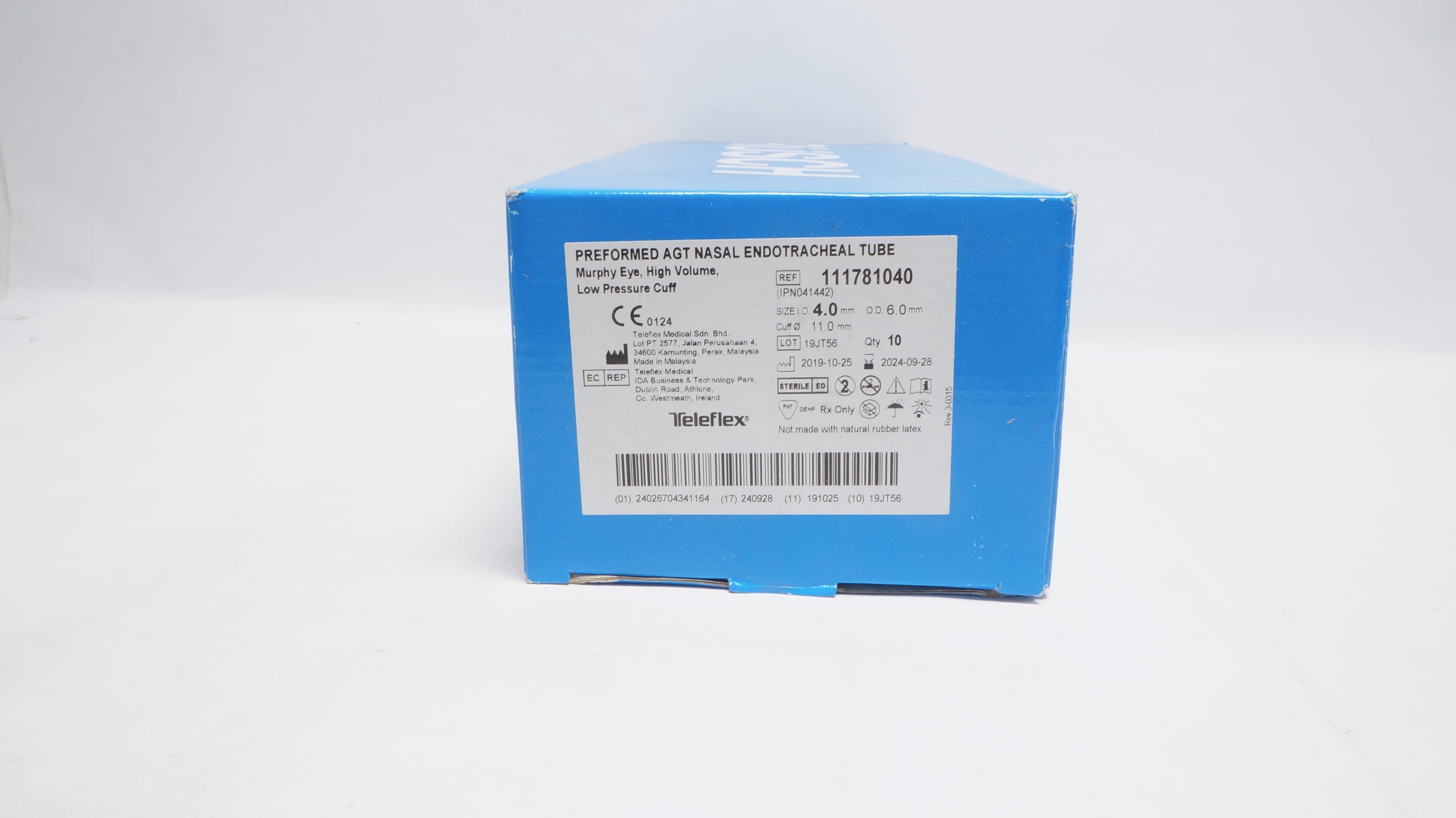 Teleflex 111781040 Preformed Agt Nasal Endotracheal Tube 4 x 6x11mm-Box of 10(x)