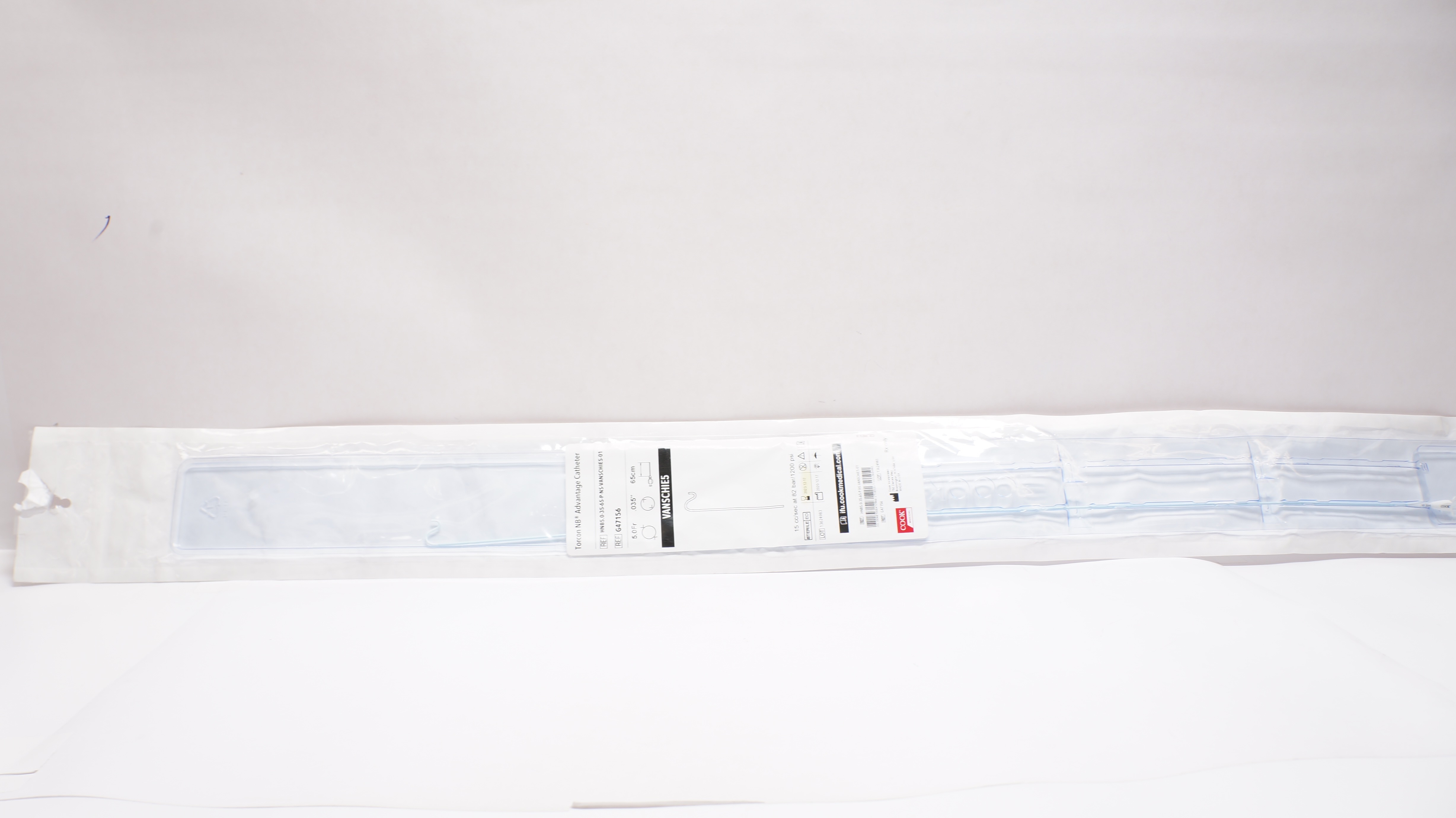 Cook G47156 Torcon NB Advantage Cath. Vanschies 5.0Fr x 0.035inch x 65cm (x)