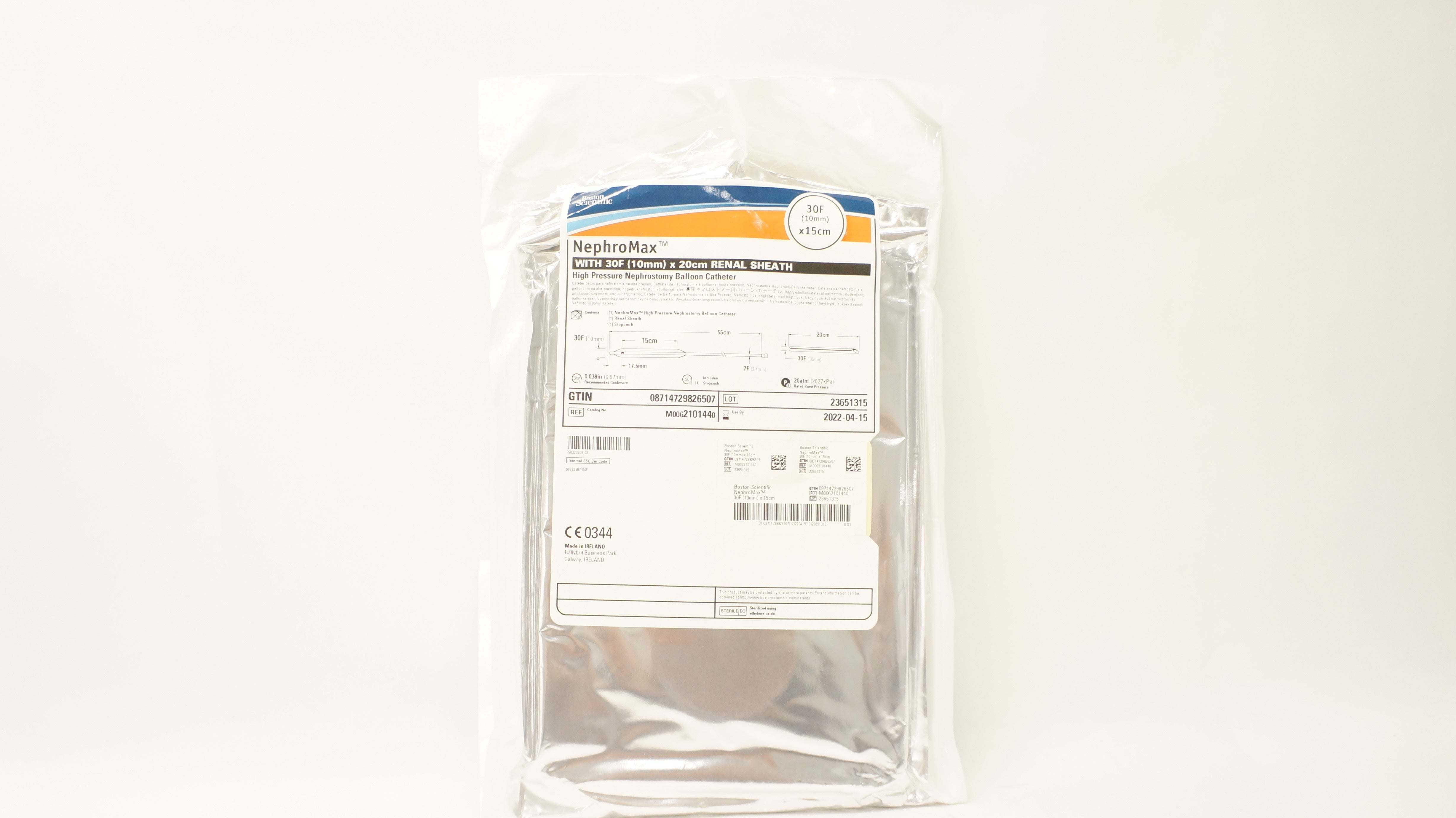Boston Scientific 210144 NephroMax High Pressure Balloon Cath. 30F x 20cm