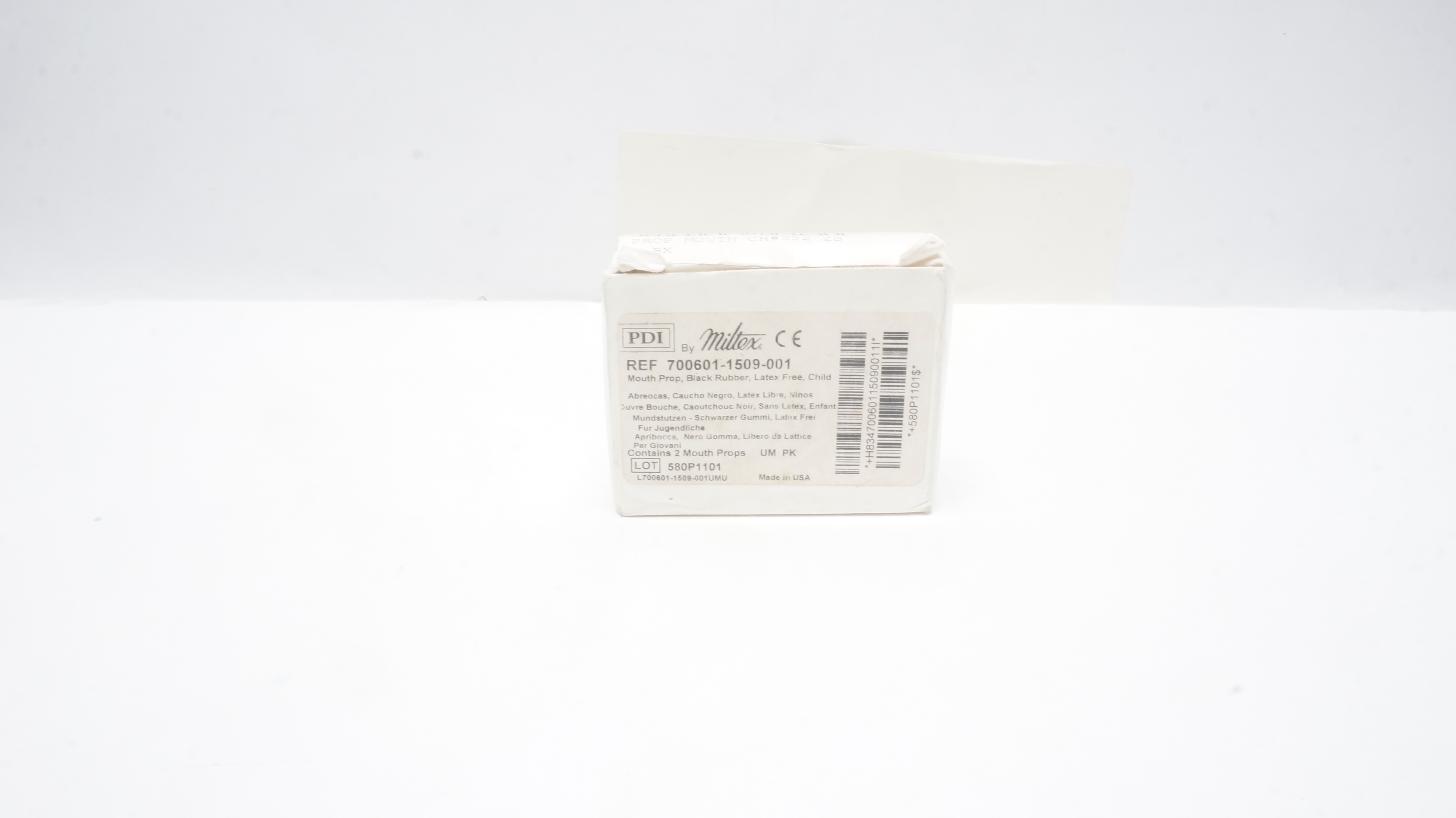 Miltex 700601-1509-001 MOUTH PROP, BLACK RUBBER, LATEX FREE, CHILD - Box of 2