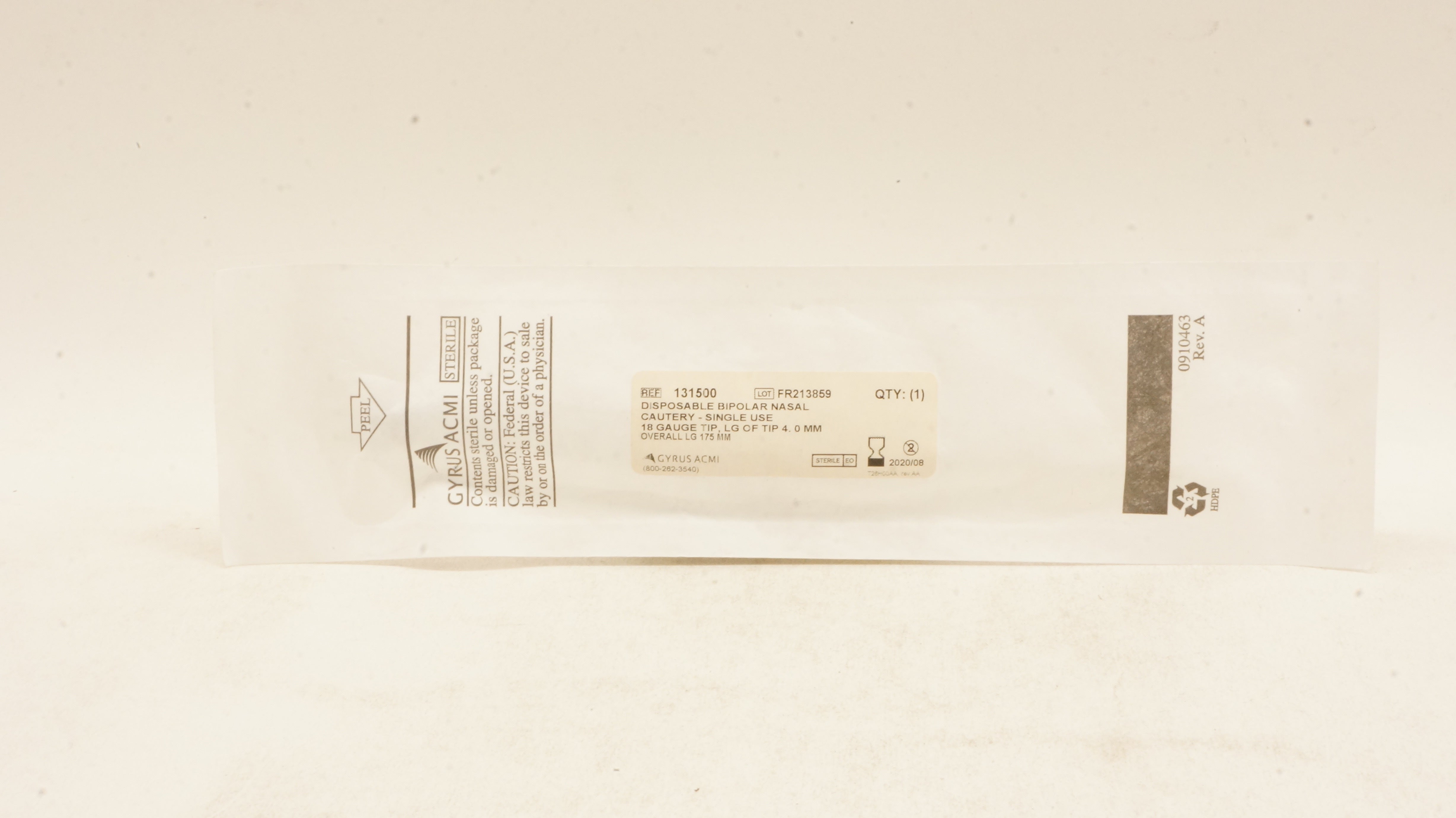 Gyrus ACMI 131500 Bipolar Nasal Cautery 18Ga Tip, LG OF Tip 4.0mm (x)