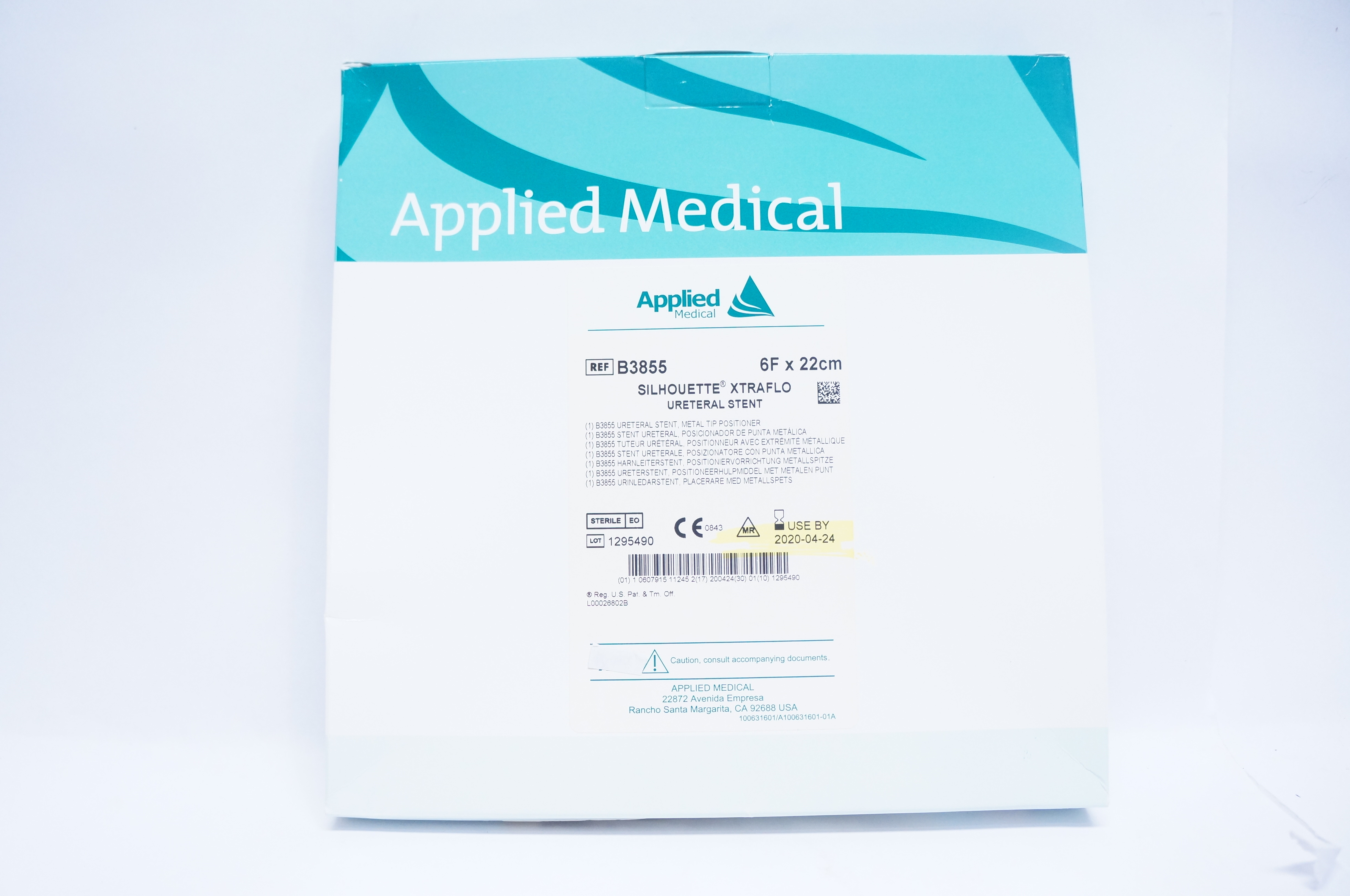 Applied Medical B3855 SILHOUETTE XTRAFLO Ureteral Stnt 6F x 22cm (x)