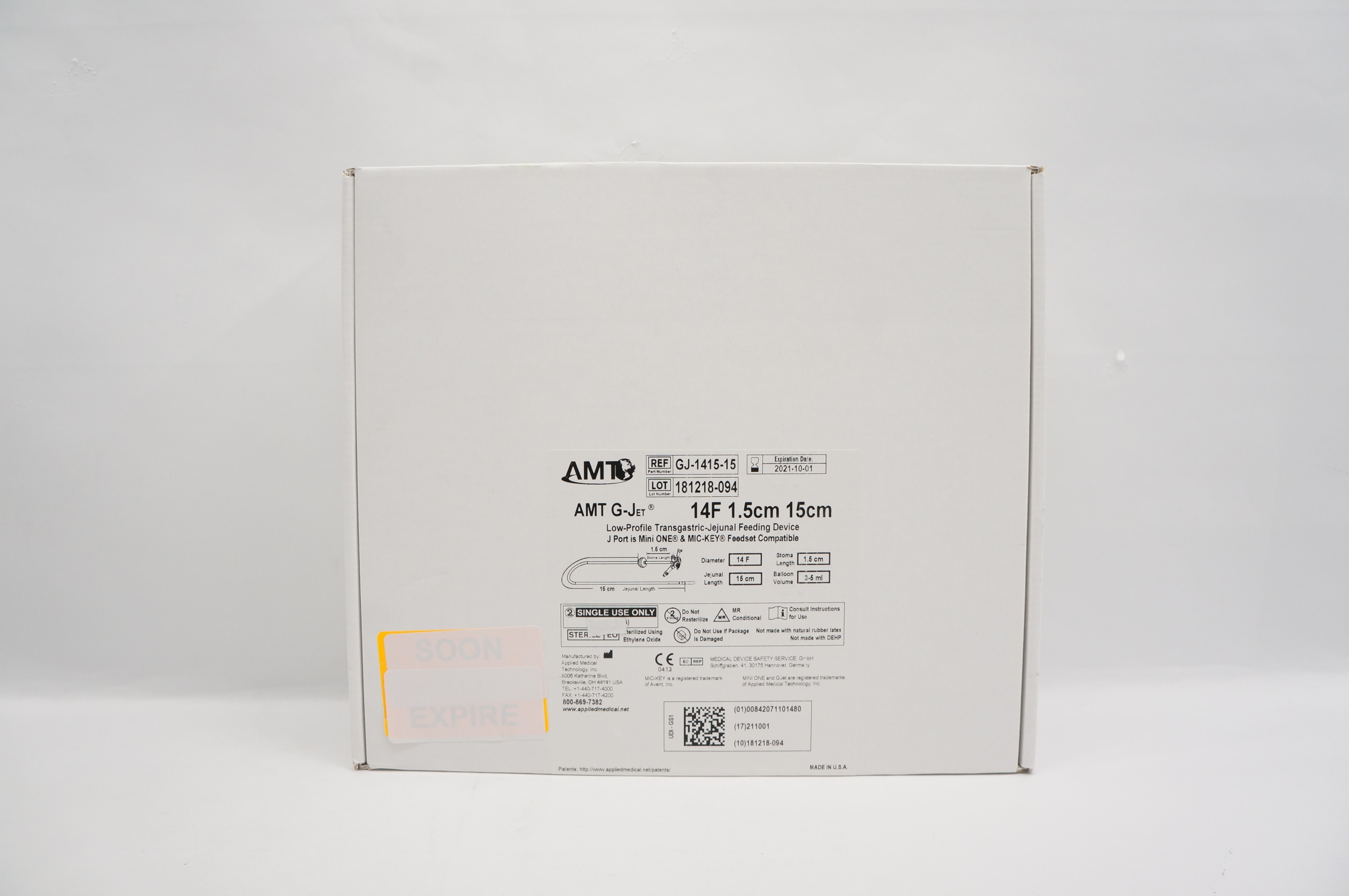 Applied Medical GJ-1415-15 AMT G-Jet Feeding Device 14F 1.5cm 15cm (x)