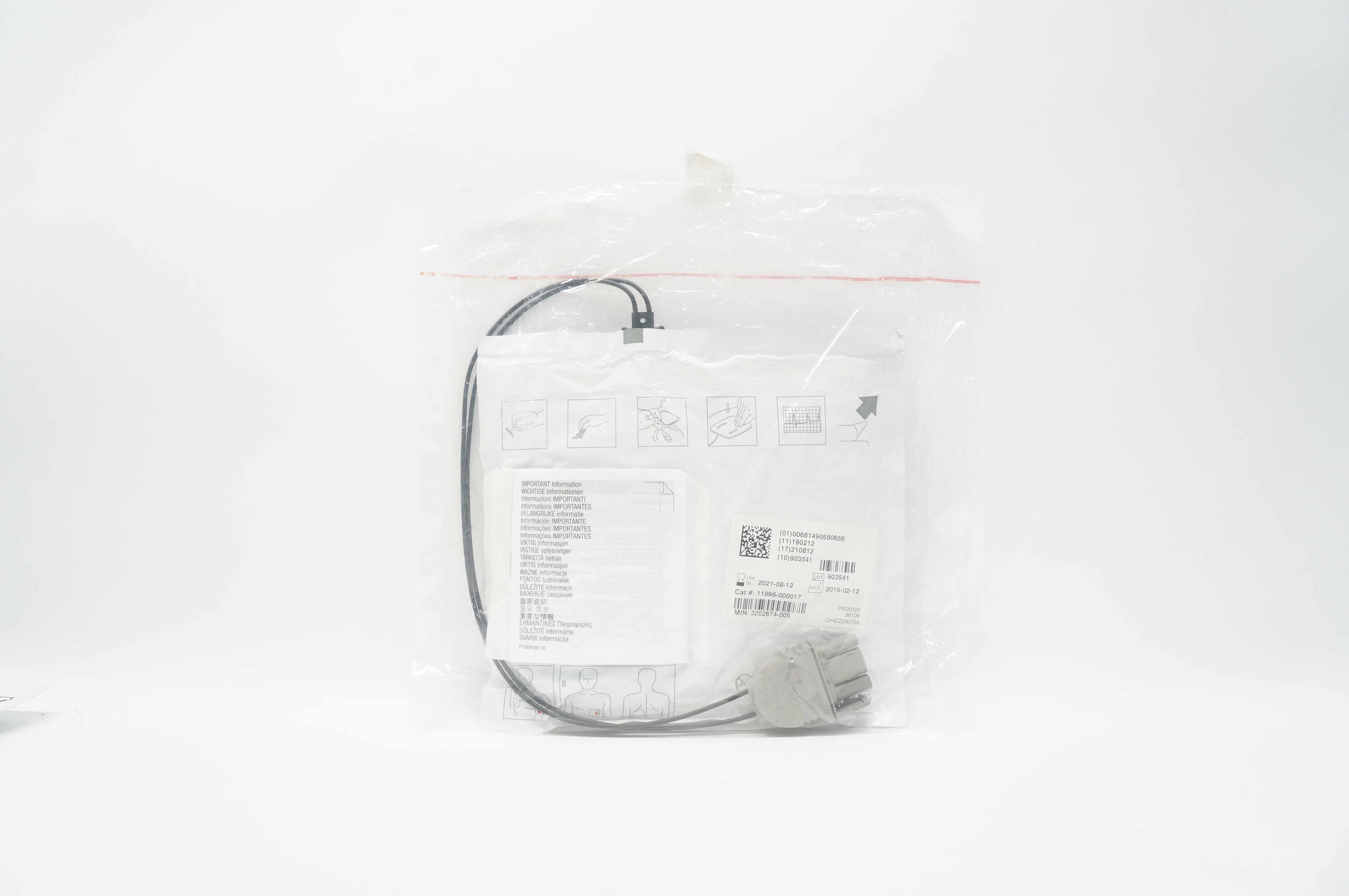 Physio Control 11996-000017 Quick-Combo Redi-Pak Preconnect System Adult (x)