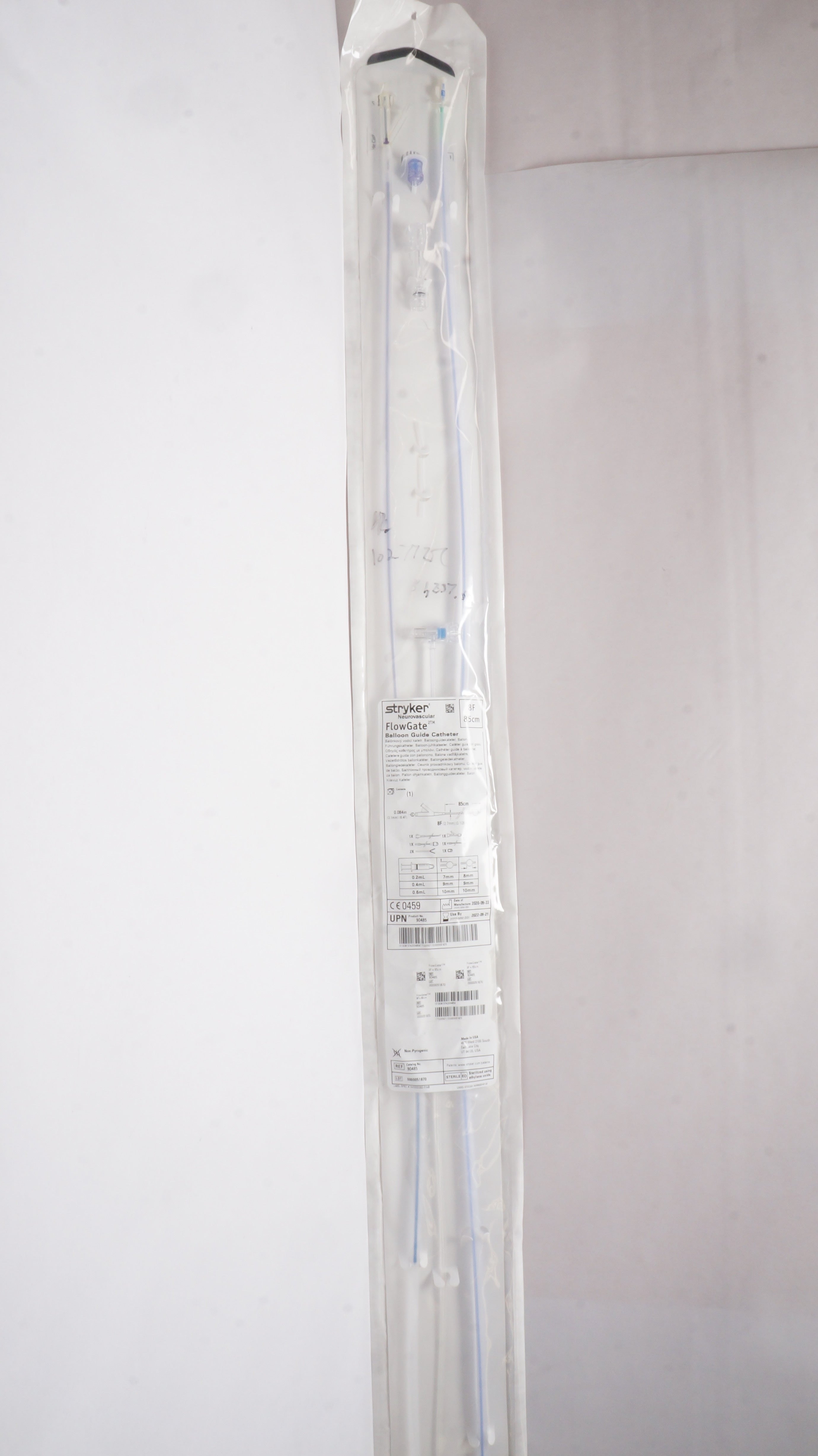 Stryker 90485 FlowGate 2 Balloon Guide Cath. 8Fr x 85cm (x)