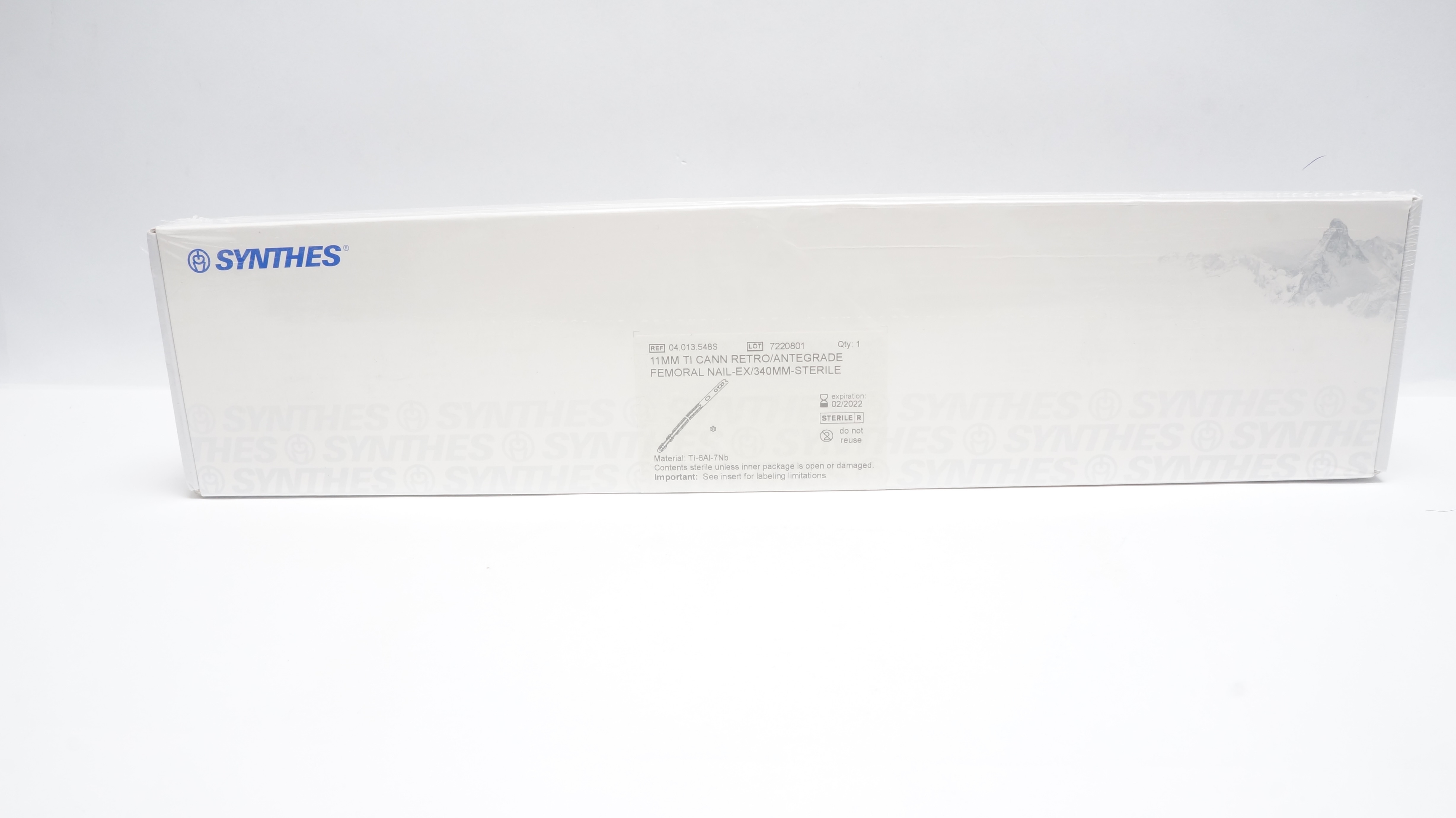 Synthes 04.013.548S 11mm TI CANN RETRO/ANTEGRADE FEMORAL NAIL-EX/340mm (x)
