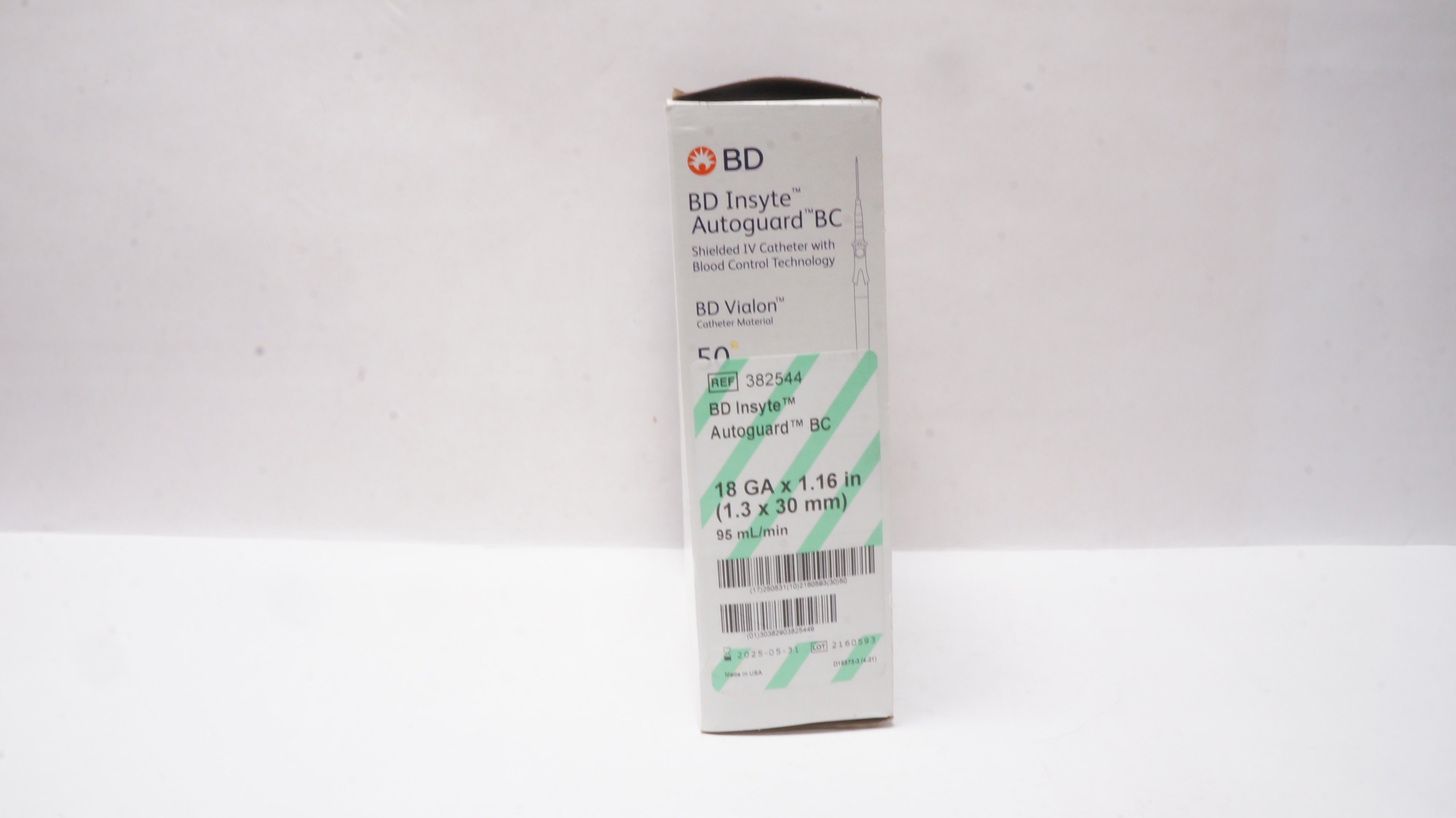 BD 382544 Autoguard BC Shielded IV Cath.18GA x 1.16inch 95ml/min - Box of 50
