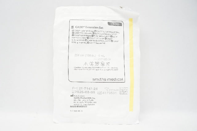 Smiths Medical 21-7147-24 Cadd Extension Set 100inch, 5mL