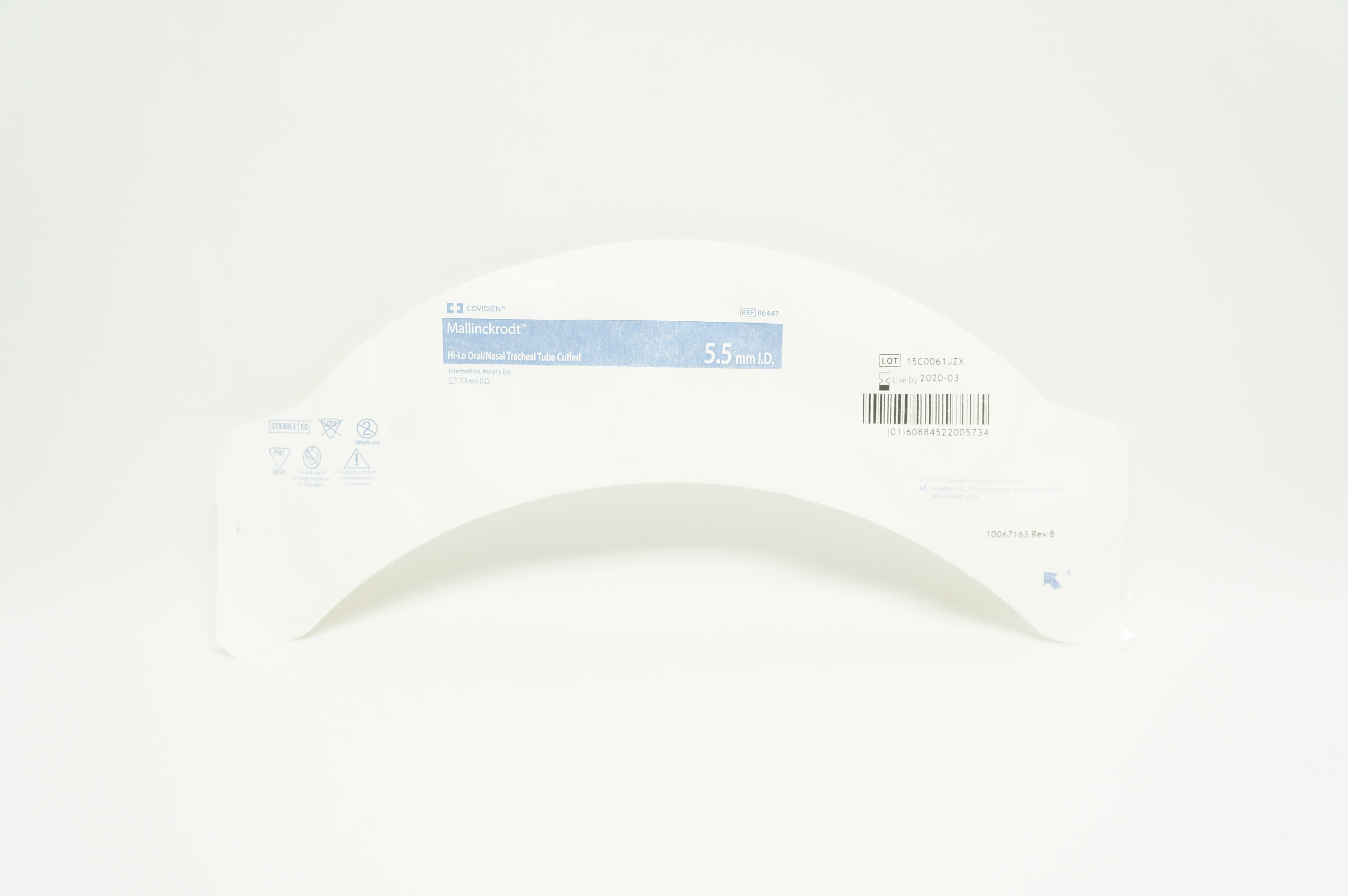 Covidien 86447 Mallinckrodt Hi-Lo Oral/Nasal Tracheal Tube Cuffed 7.5 x 5.5mm(x)