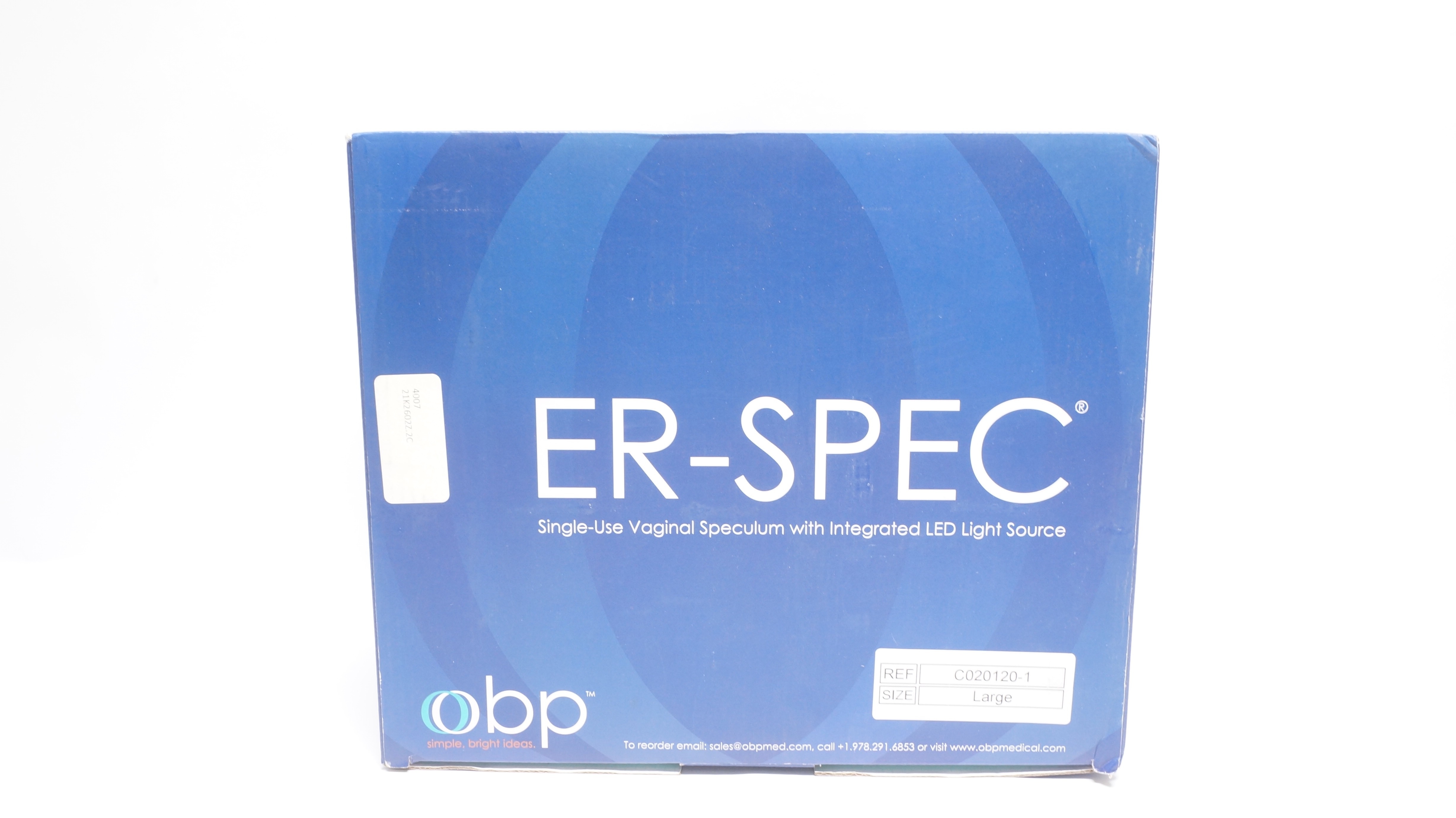 OBP Medical C020120-1 Er-Spec Vaginal Speculum w/LED Light, Large(x) - Box of 16