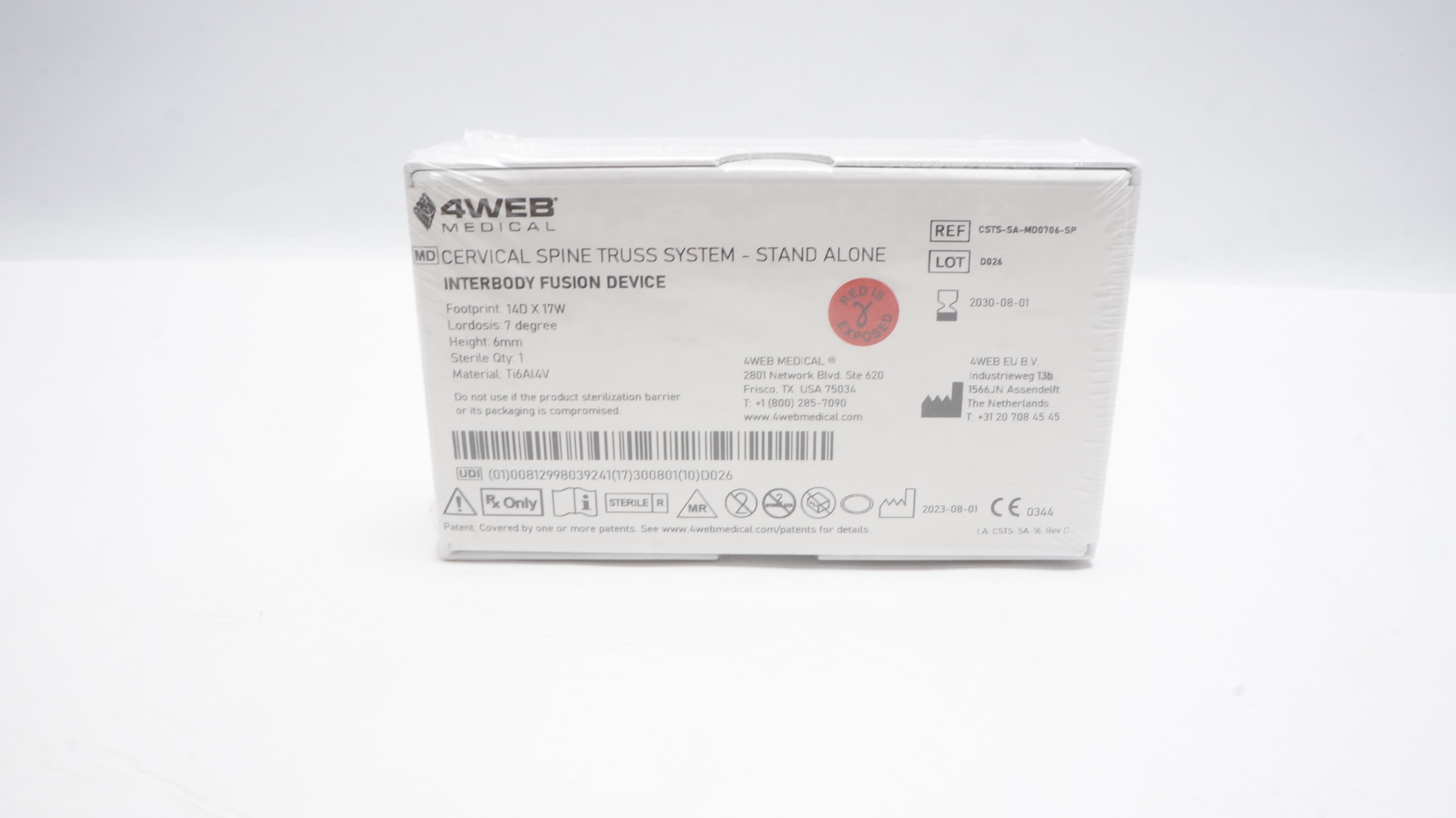 4WEB Medical CSTS-SA-MD0706-SP Cervical Spine Truss System – Stand Alone