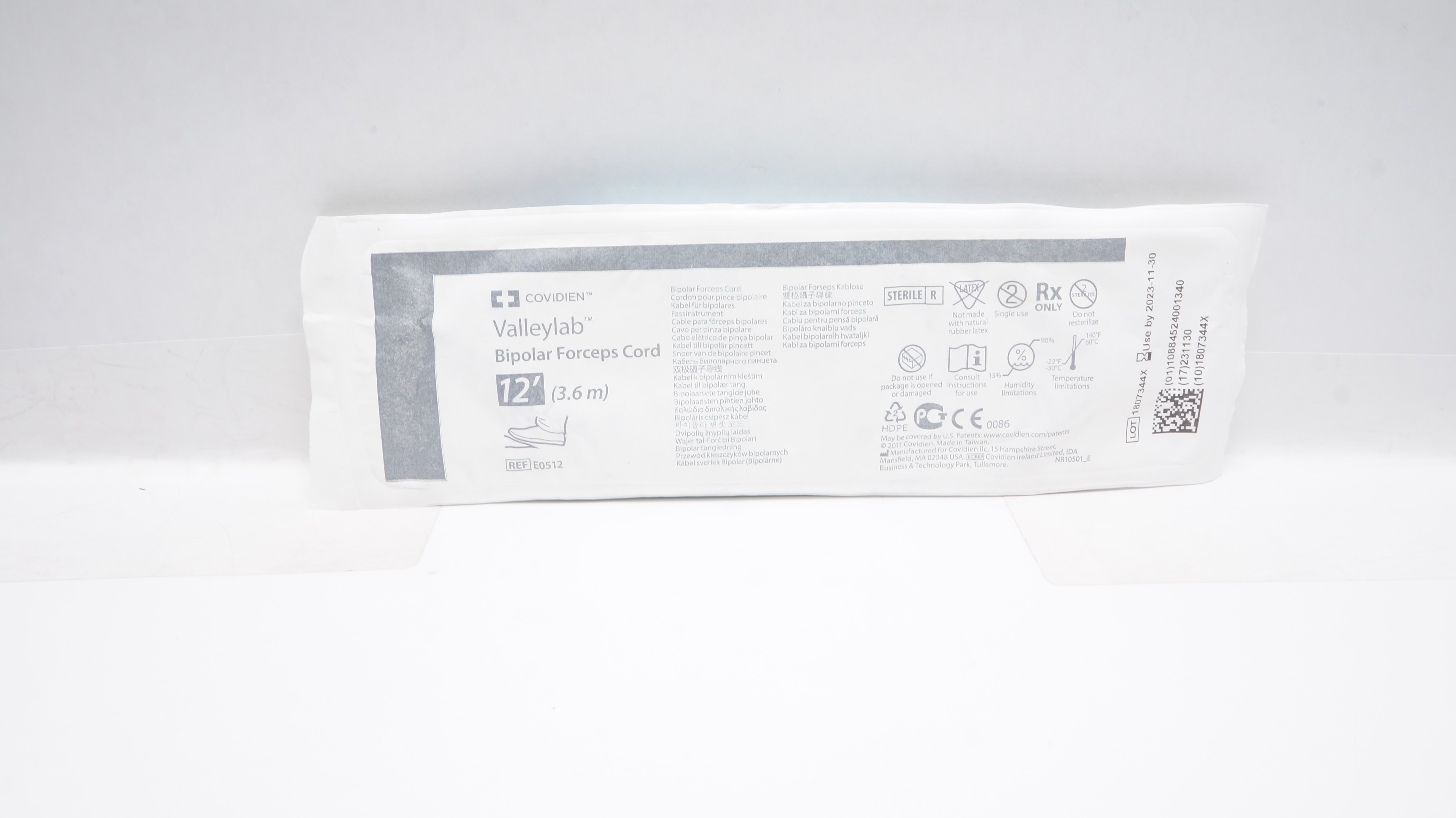Covidien E0512 Valleylab Bipolar Forceps Cord 12 Ft. (x)