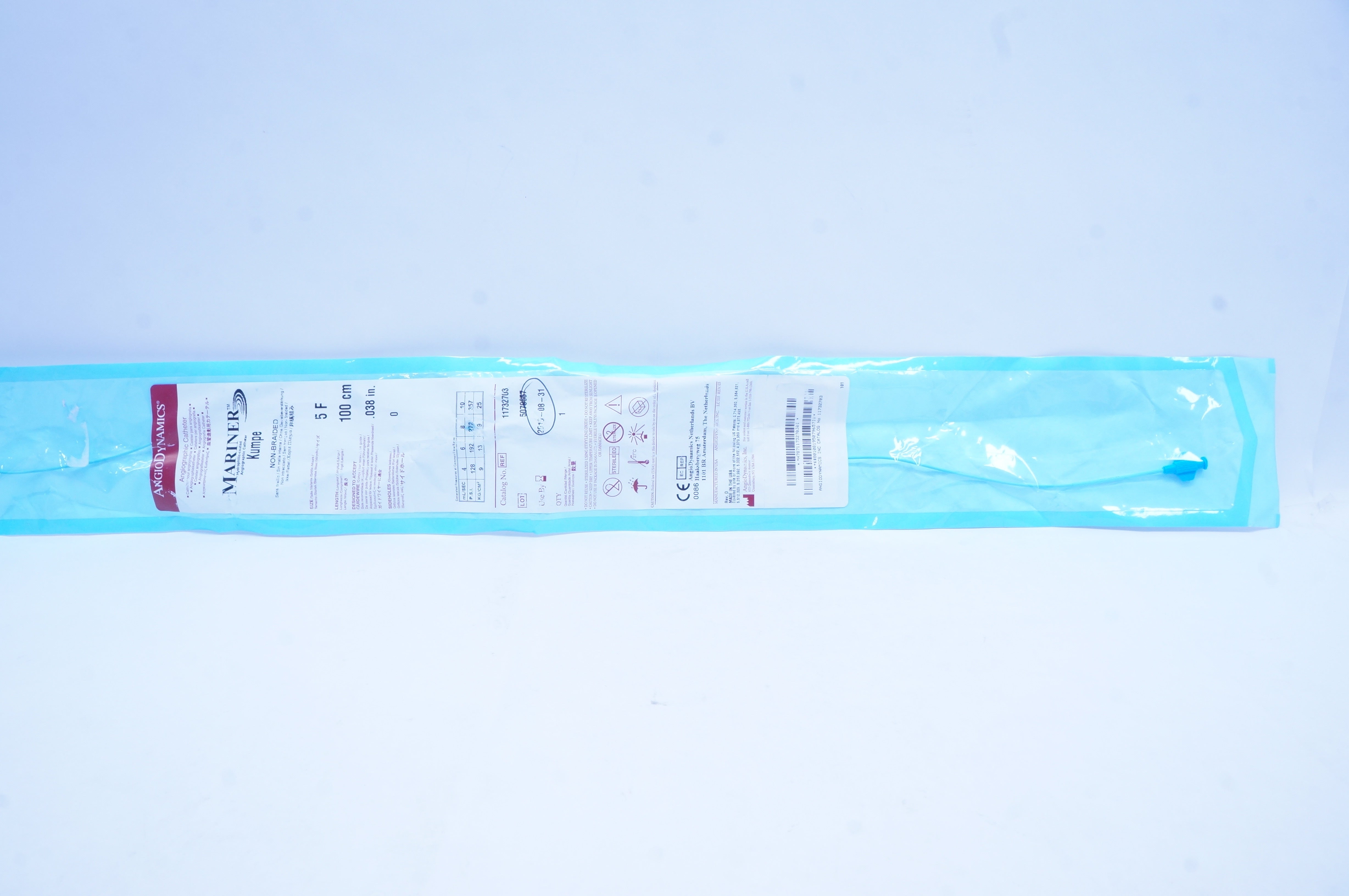 AngioDynamics 11732703 Mariner Angiographic Cath. 5 F x 100cm x .038in. (x)