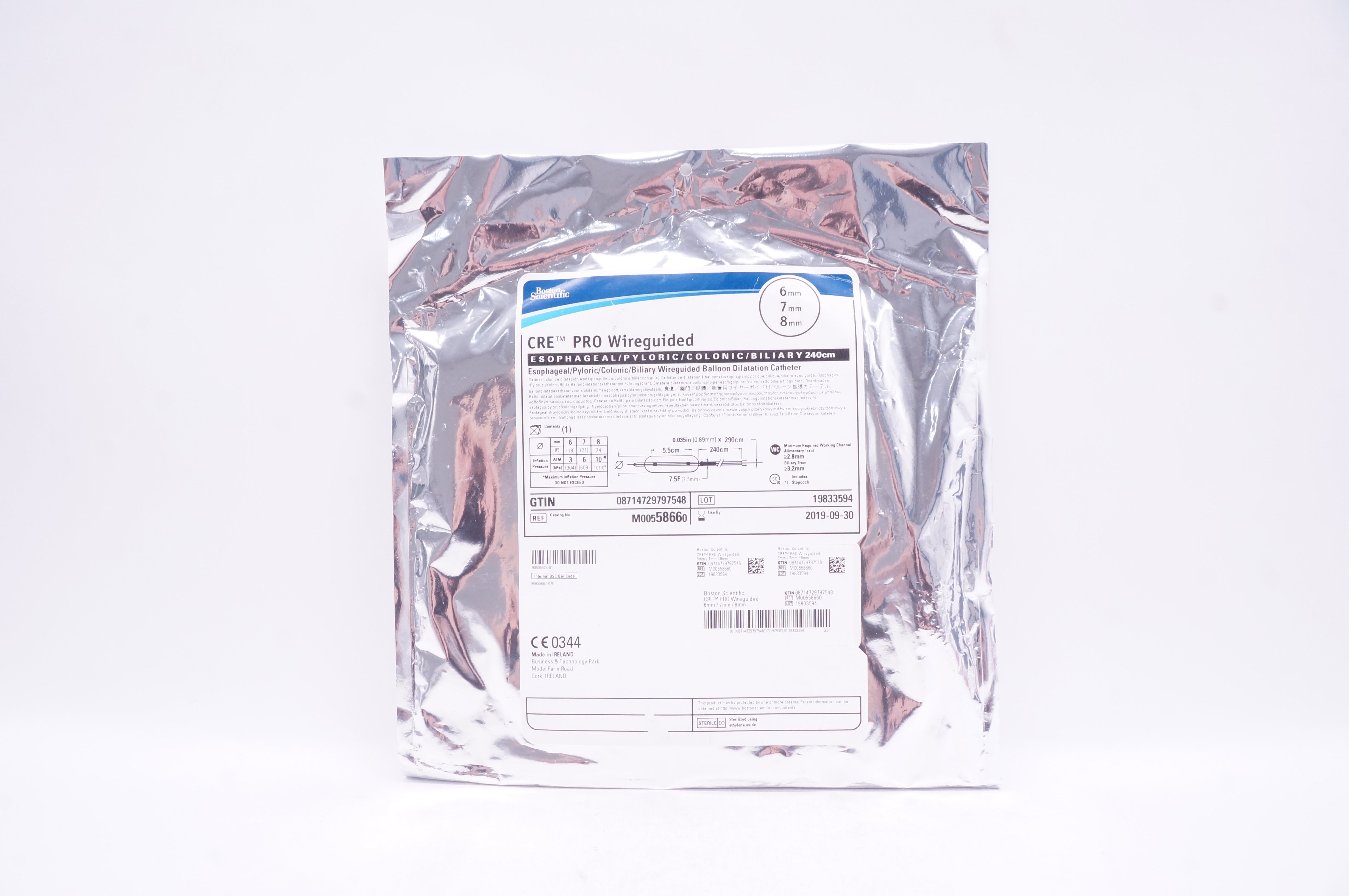 Boston Scientific 5866 CRE PRO Wireguided Esophageal 6mm x 7mm x 8mm (x)