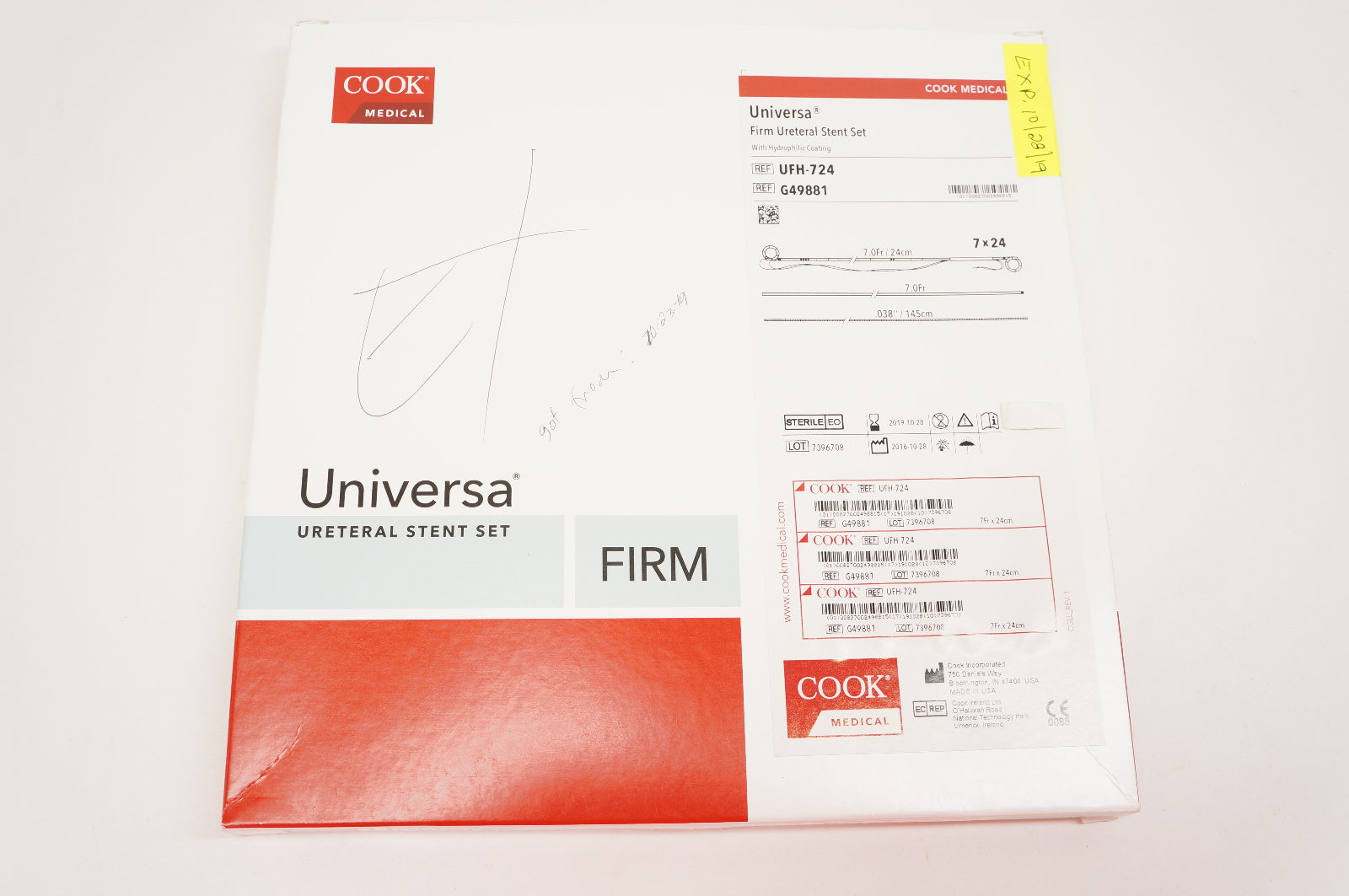 Cook Medical G49881 Universa Firm Ureteral Stnt Set 7Fr. x 24cm (x)