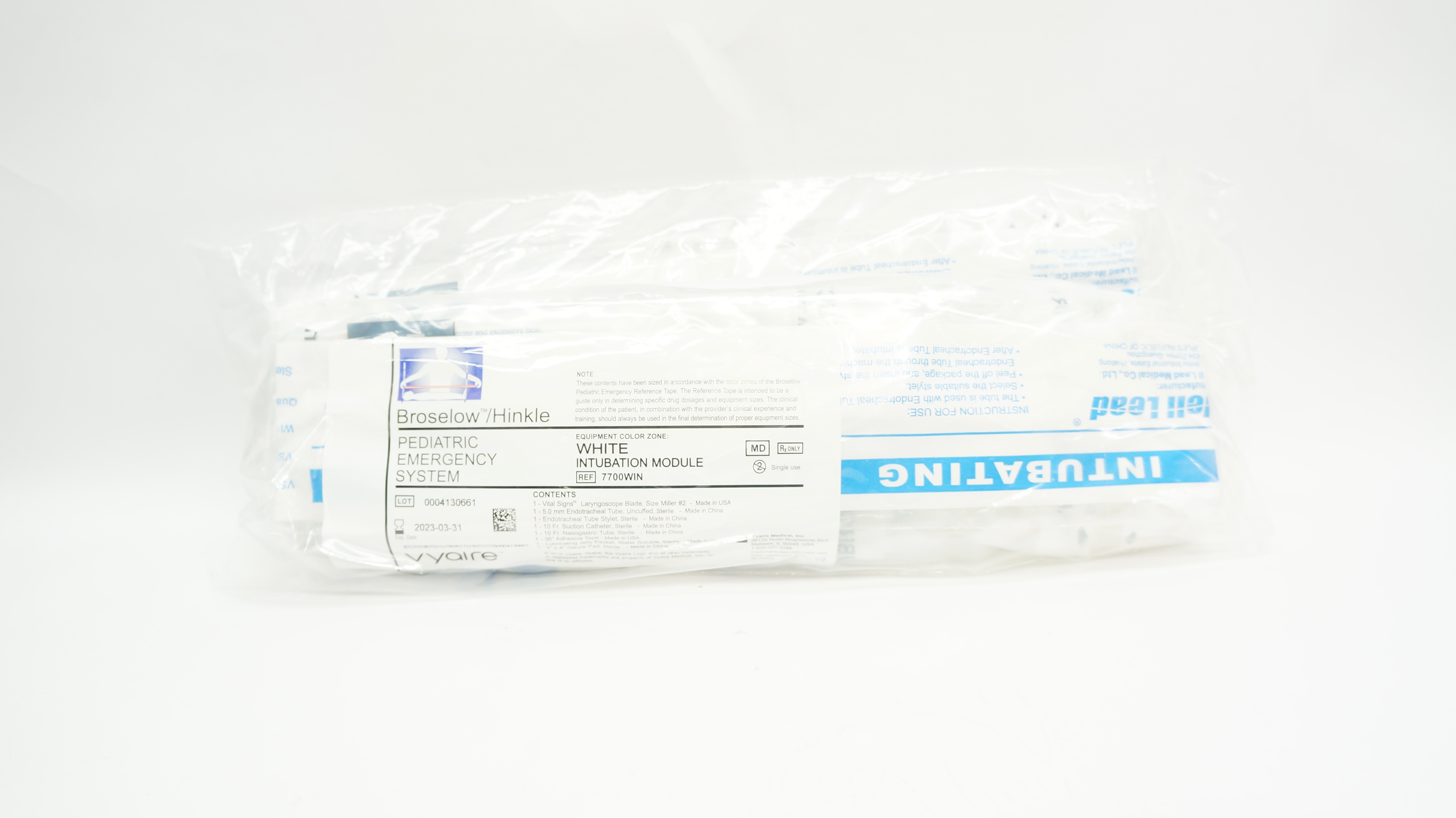 Vyaire 7700WIN Broselow/Hinkle Pediatric Intubation Module White (x)