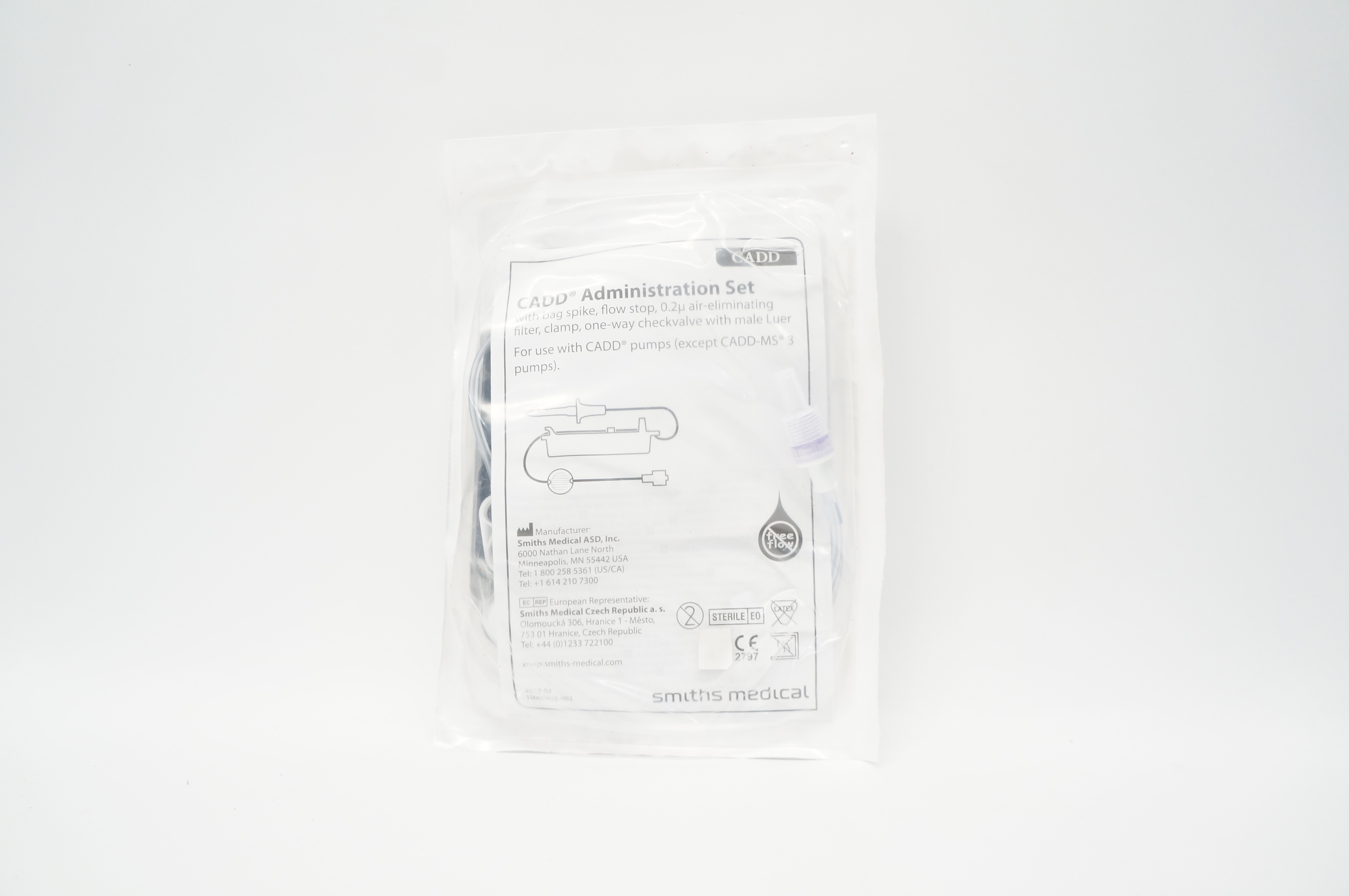 Smiths Medical 21-7394-24 CADD Administration Set 108 inch x 3.3.mL