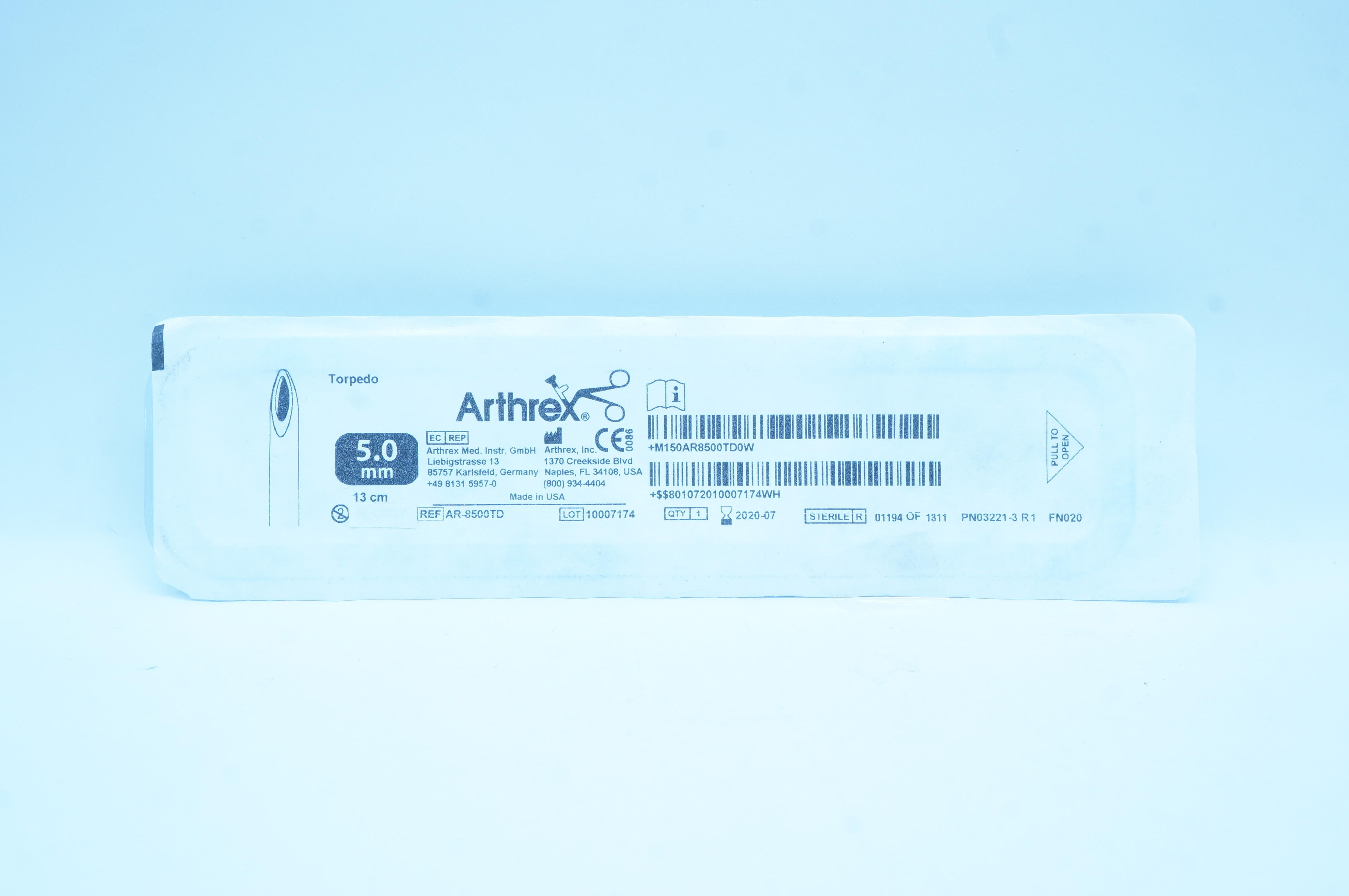 Arthrex AR-8500TD Torpedo, 5.0 mm x 13 cm (x)