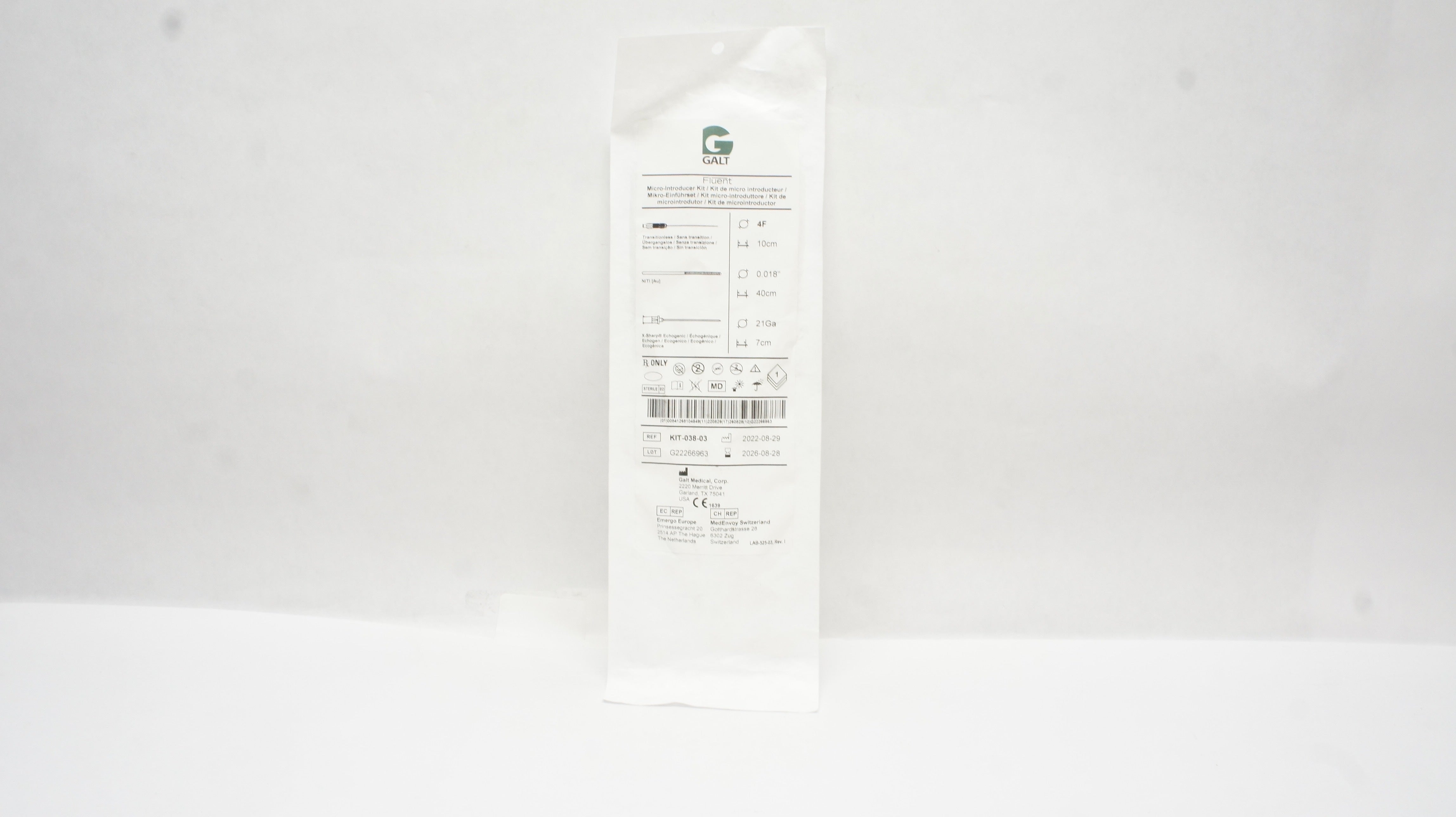 Galt KIT-038-03 Fluent Micro-Introducer Kit 4F