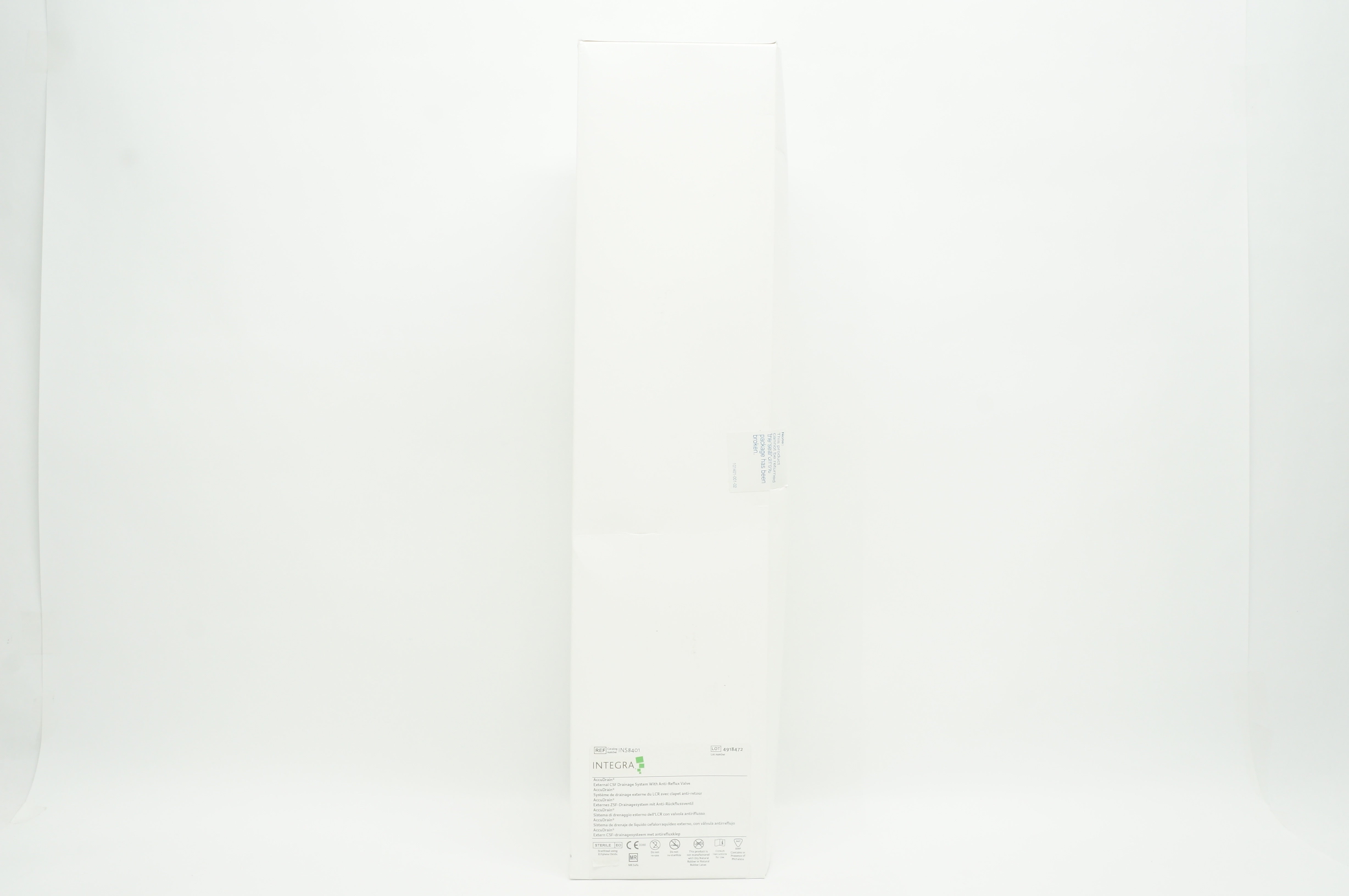 Integra INS8401 AccuDrain External CSF Drainage System with Anti-Reflux ...