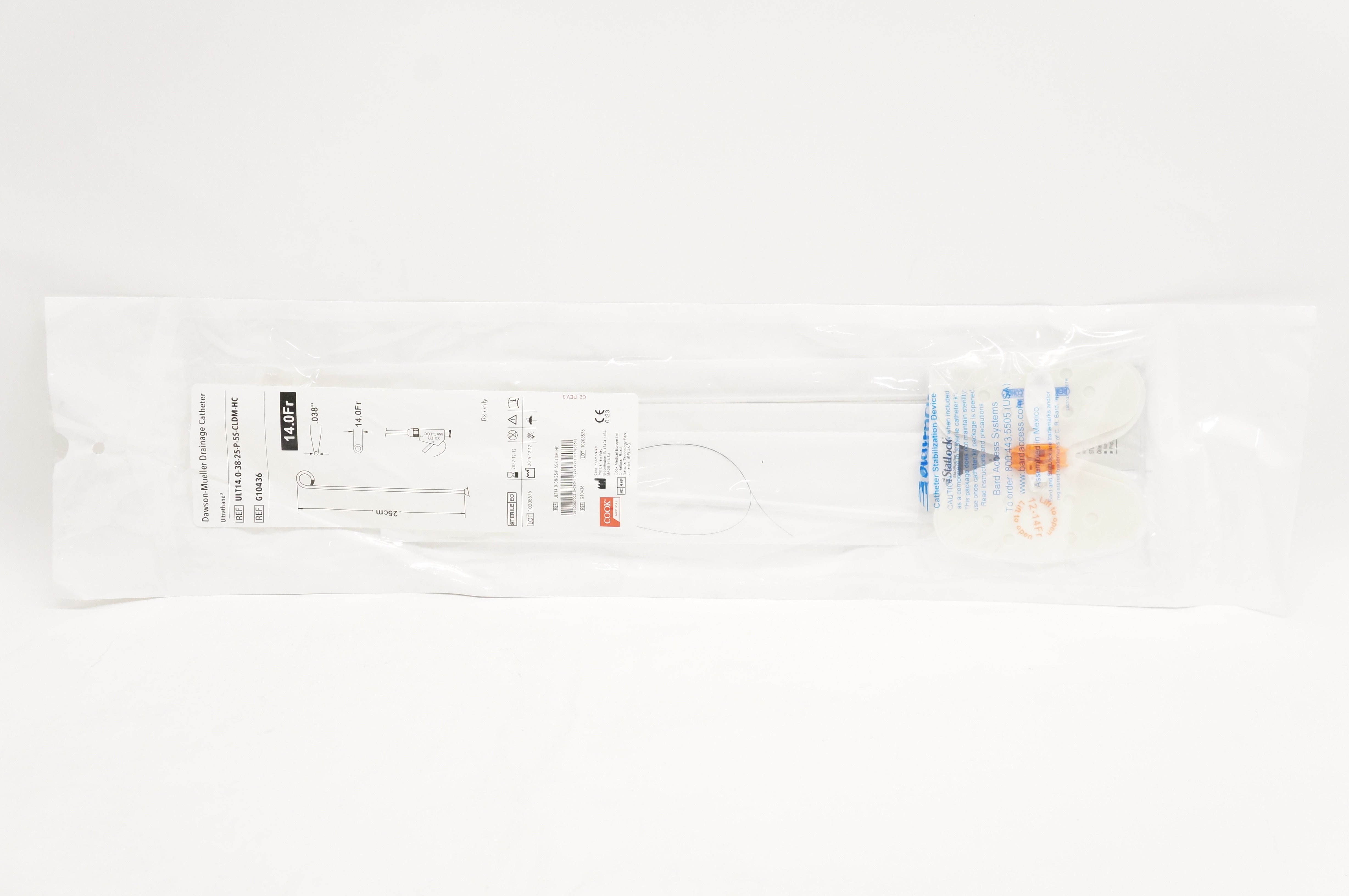 Cook Medical G10436 Dawson-Mueller Drainage Cath. 14.0Fr x 25cm x .038inch