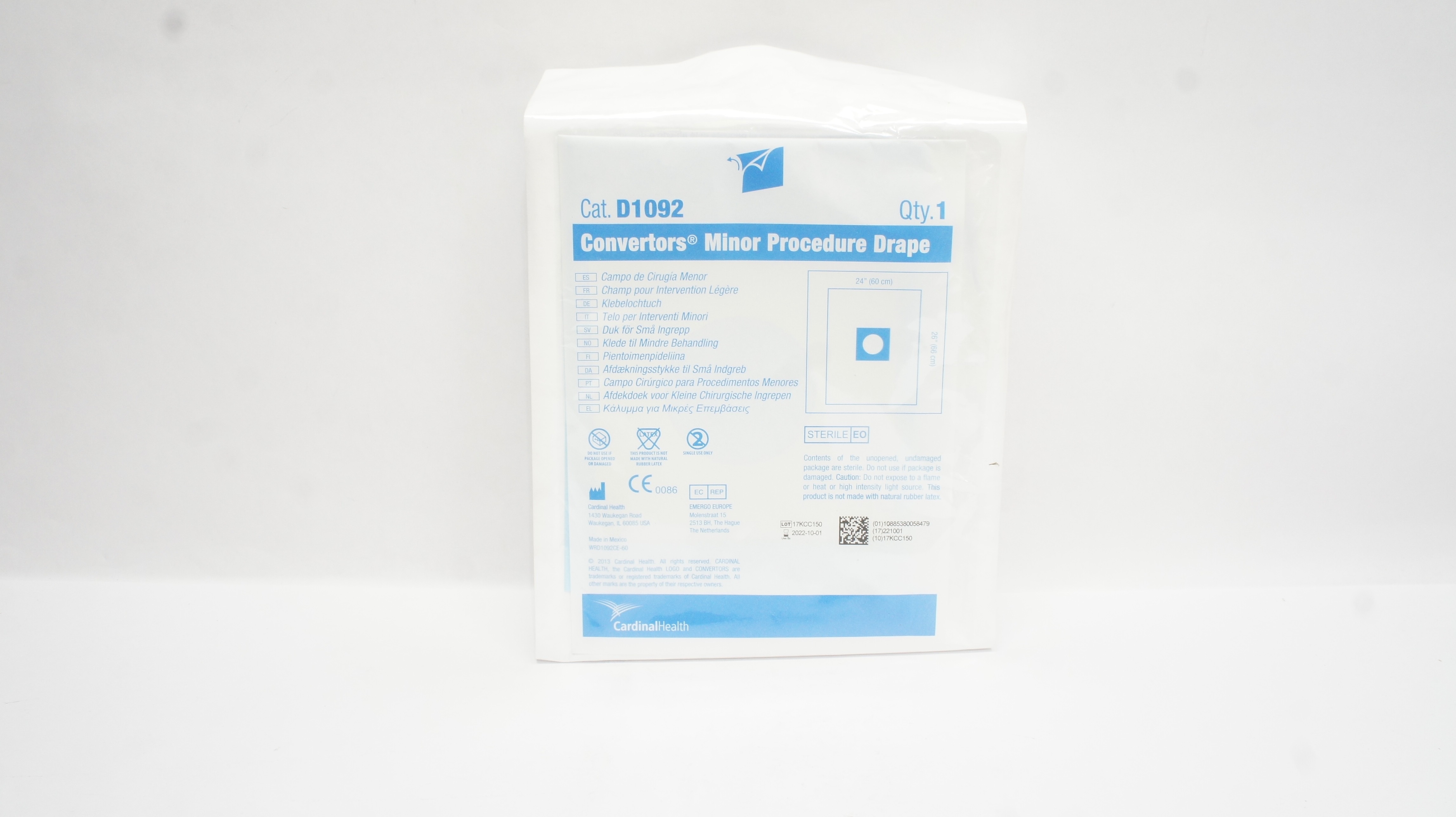 Cardinal Health D1092 Convertors Minor Procedure Drape 24inch x 26inch (x)