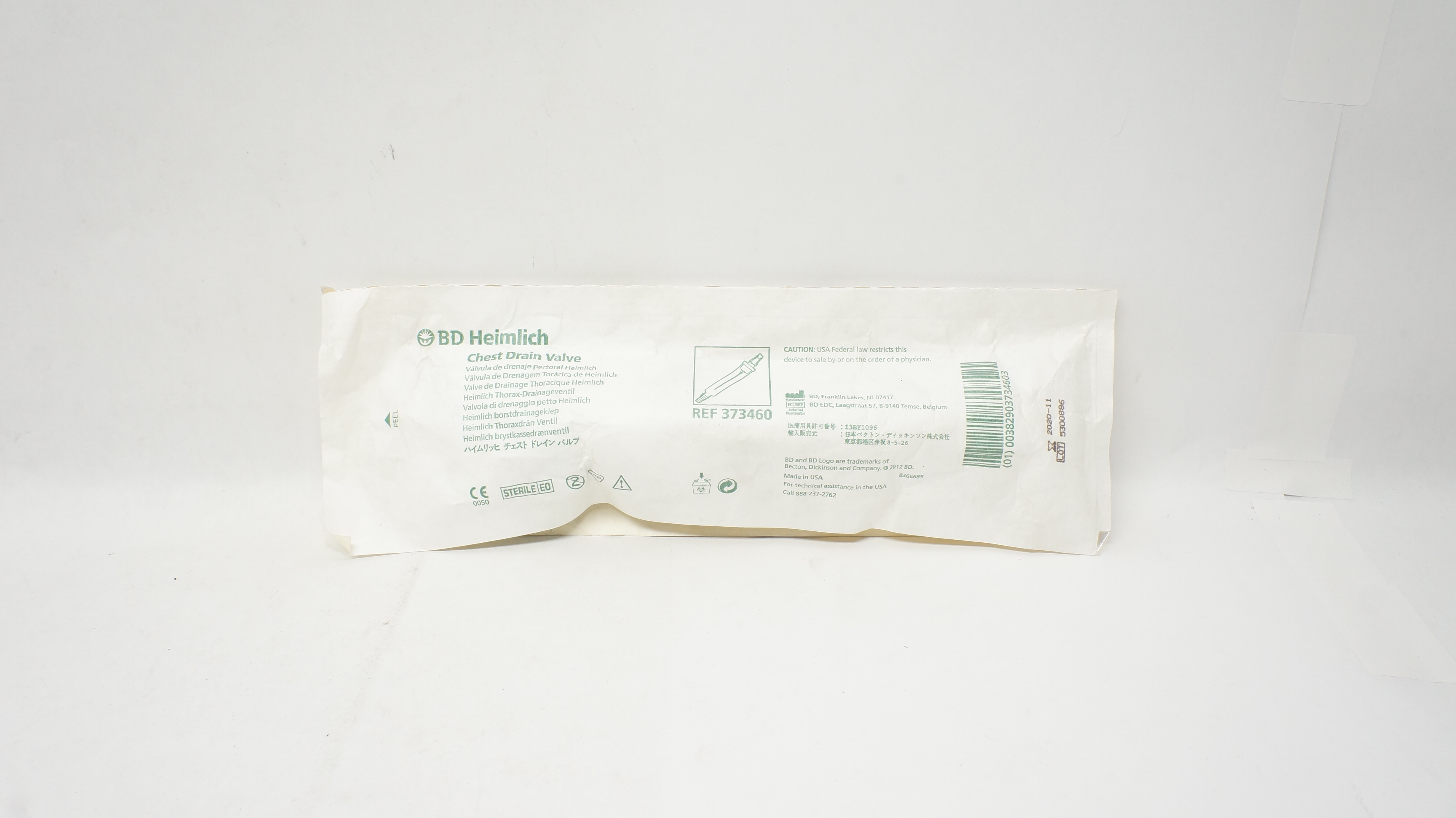 BD 373460 Heimlich Chest Drain Valve (x)