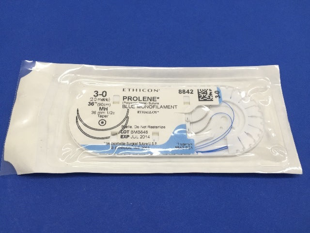 Ethicon 8842 PROLENE, MH, Blue Monofilament 36