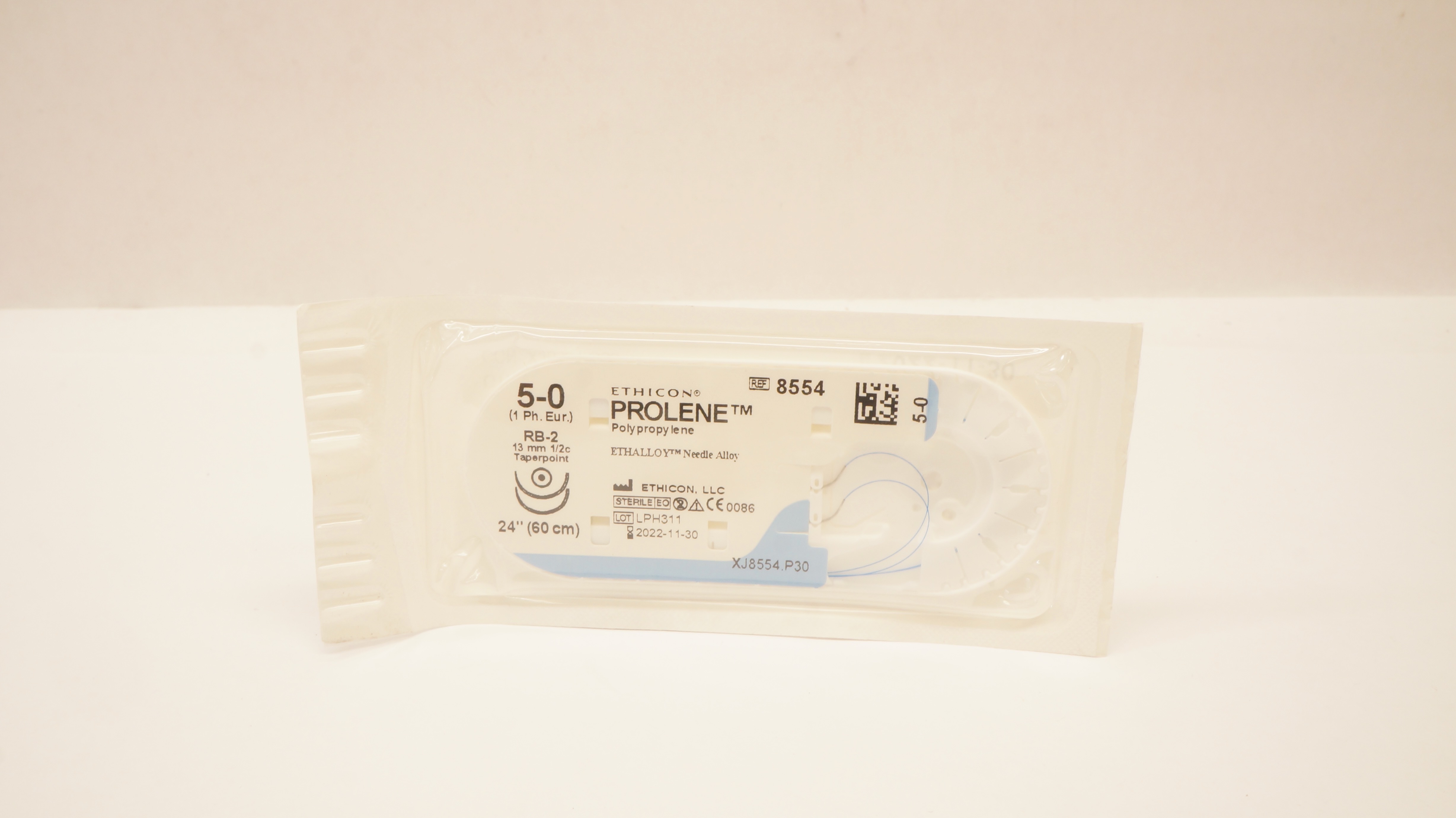 Ethicon 8554 5-0 PROLENE Stre RB-2 13mm 1/2c Taper 24inch (x)
