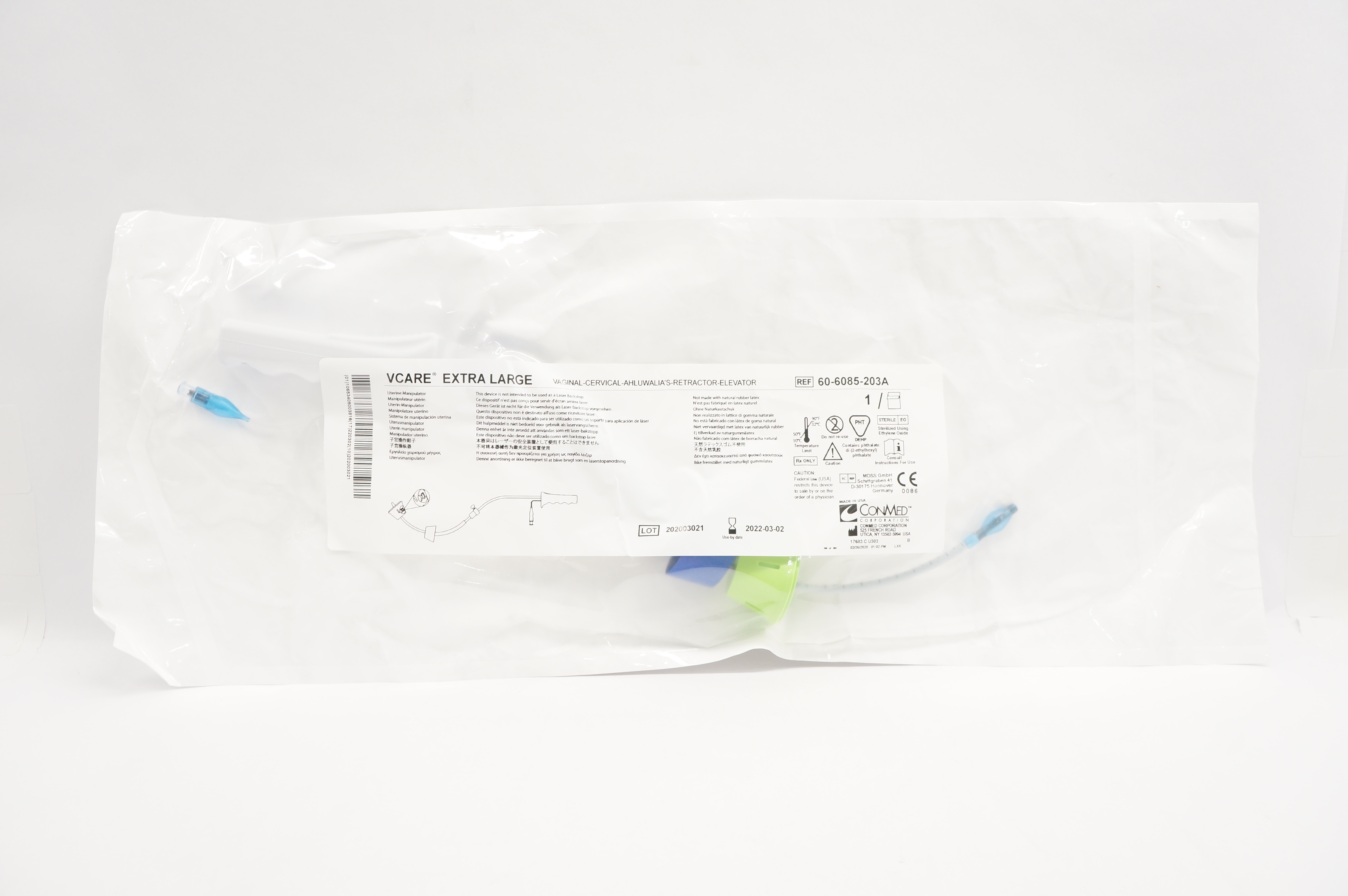 ConMed 60-6085-203A Vcare Uterine Manipulator Extra Large (x)