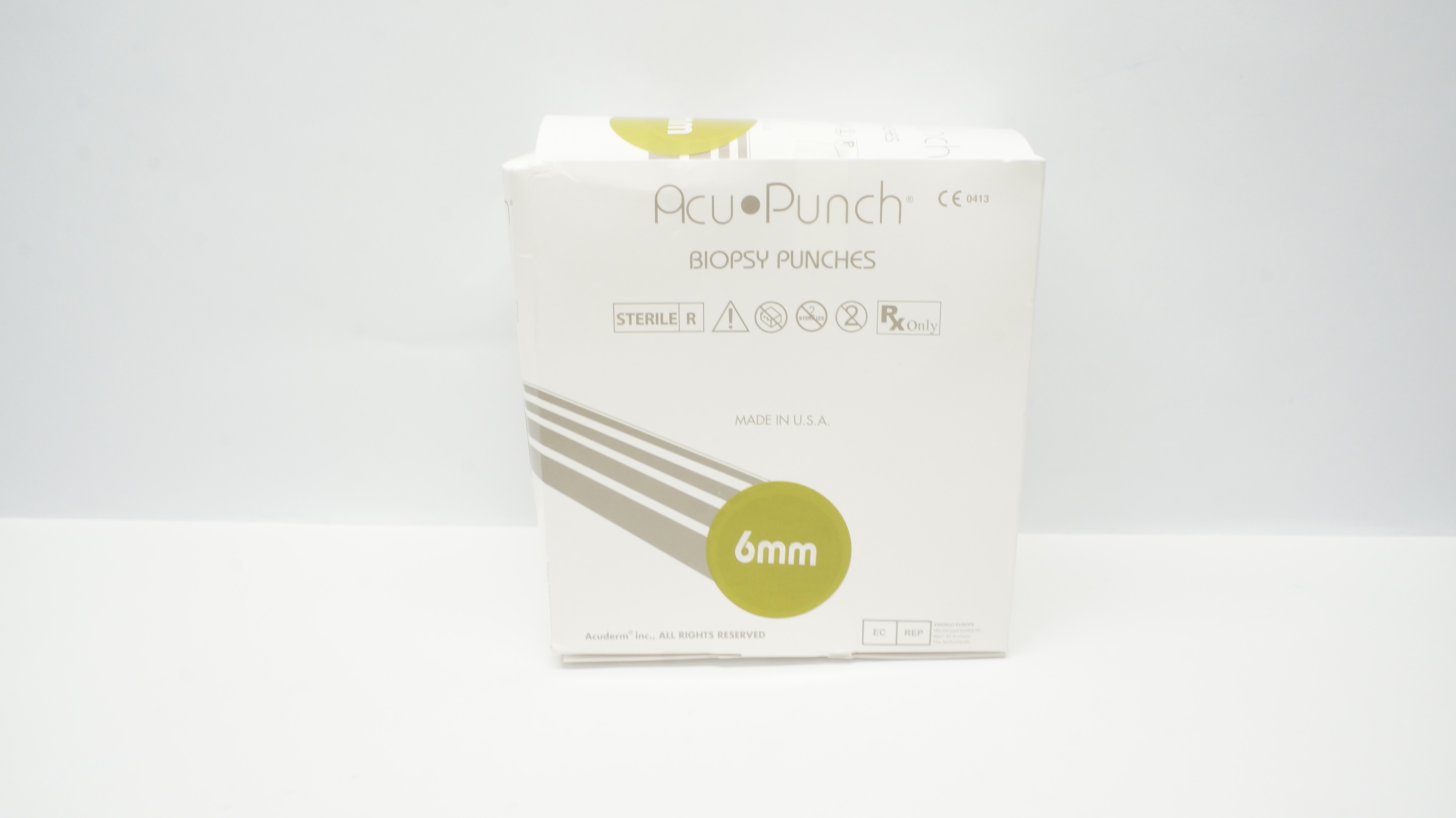 Acuderm P650 Acu Punch Biopsy Punch 6mm - Box of 50