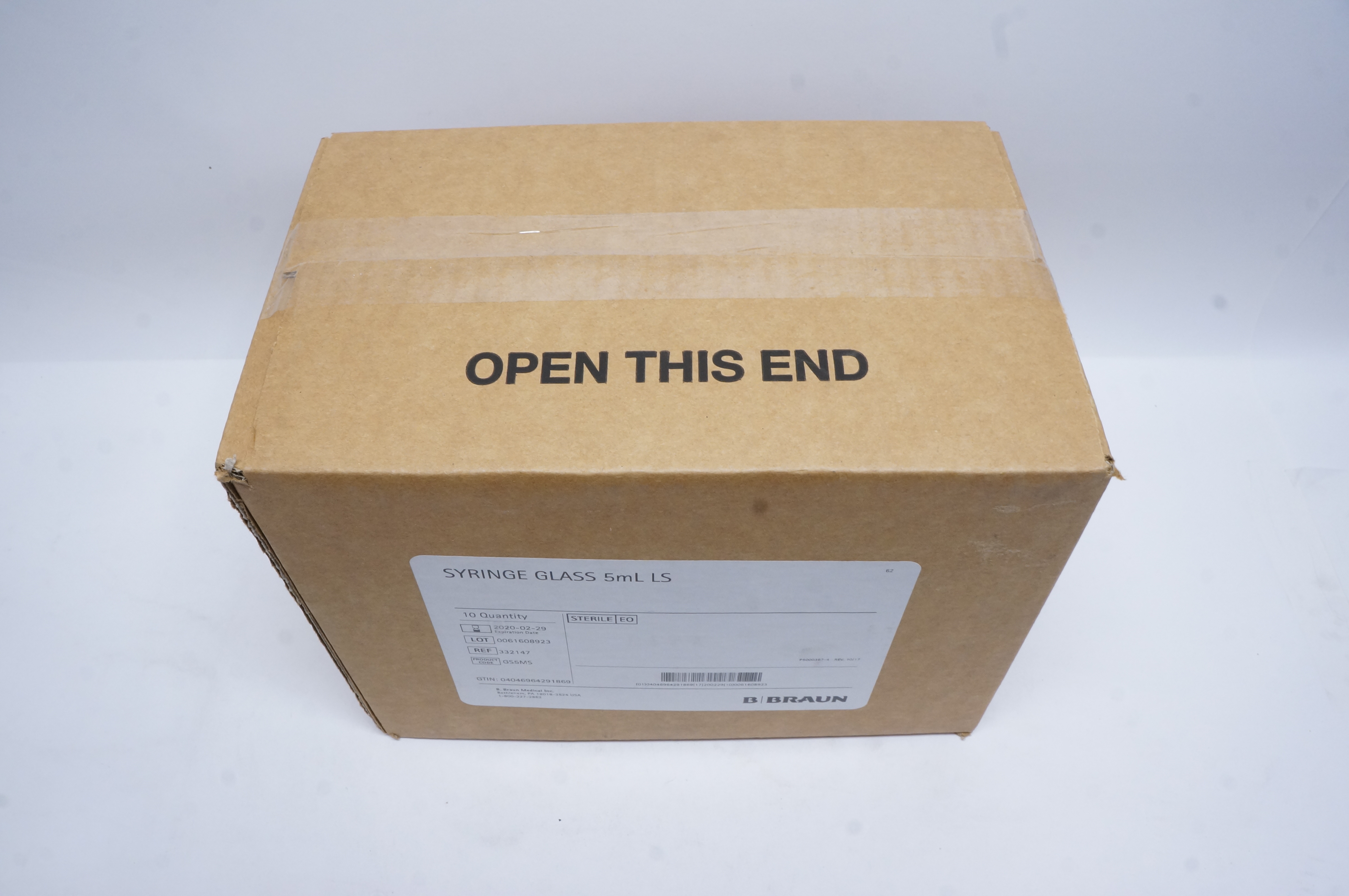 Braun 332147 Syringe Glass 5mL LS (x) - Box of 10