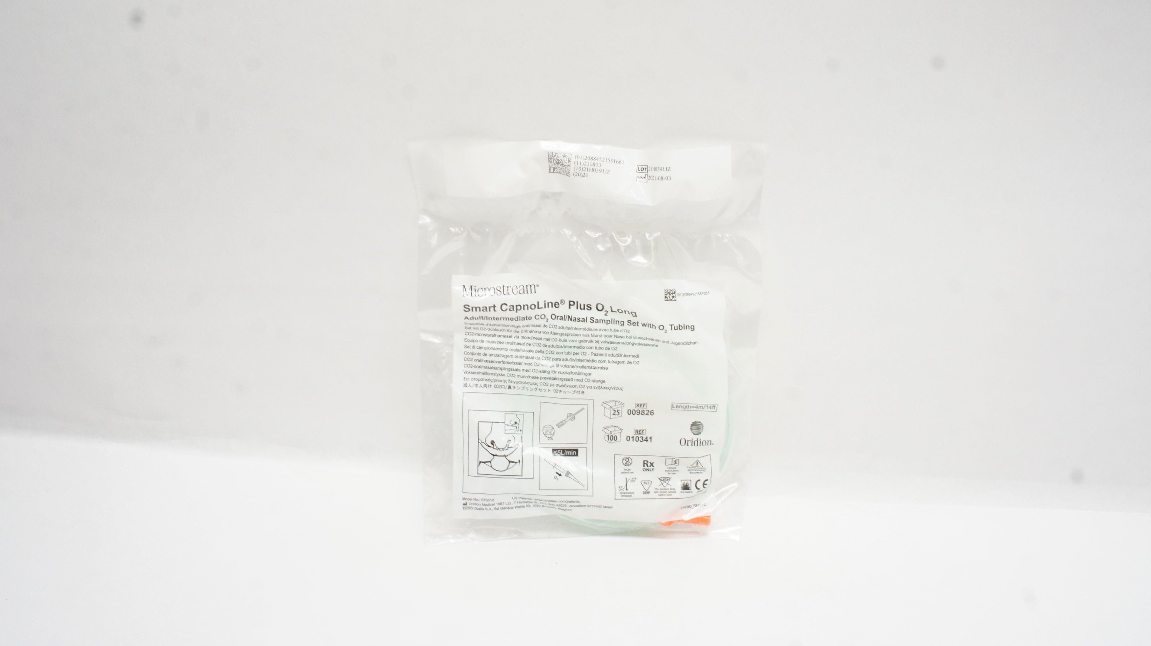Oridion 009826/010341 Microstream CO2 Oral/Nasal Sampling Set with O2 Tubing