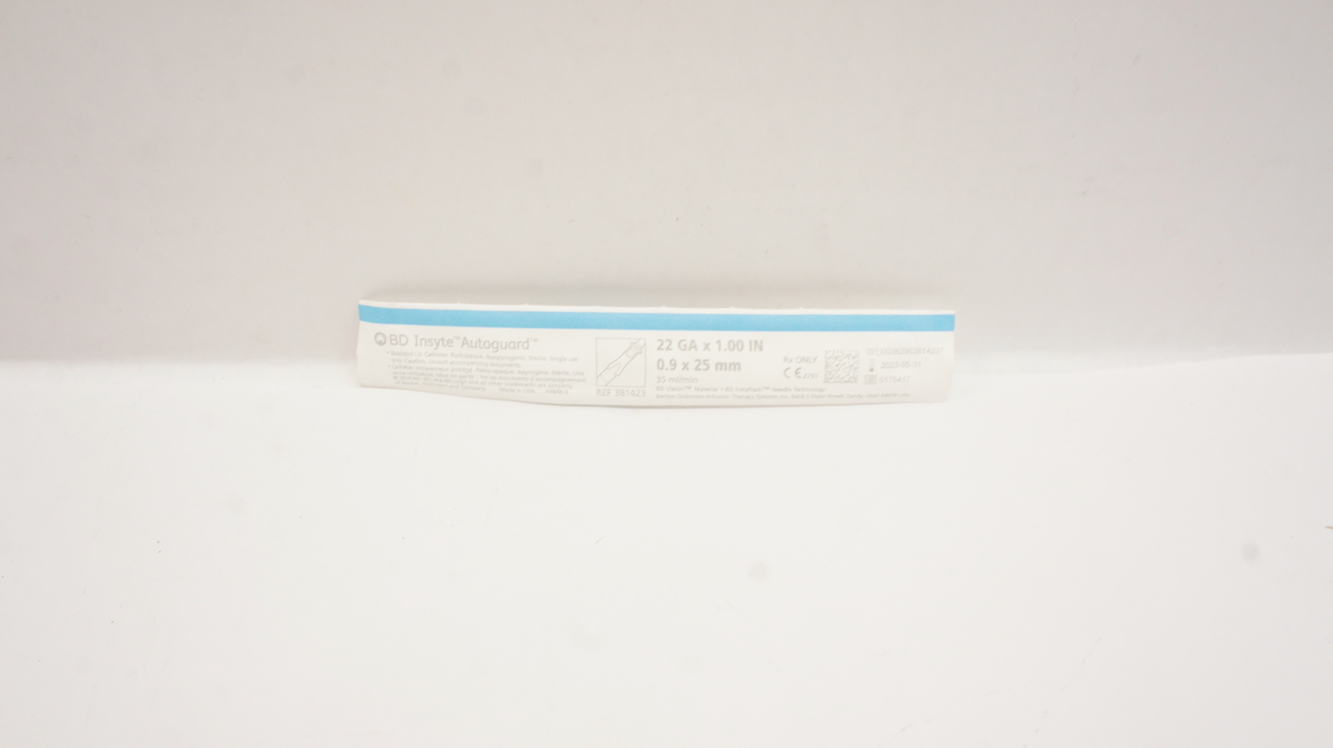 BD 381423 Insyte Autoguard Shielded IV Cath. 22G x 1inch 35 ml